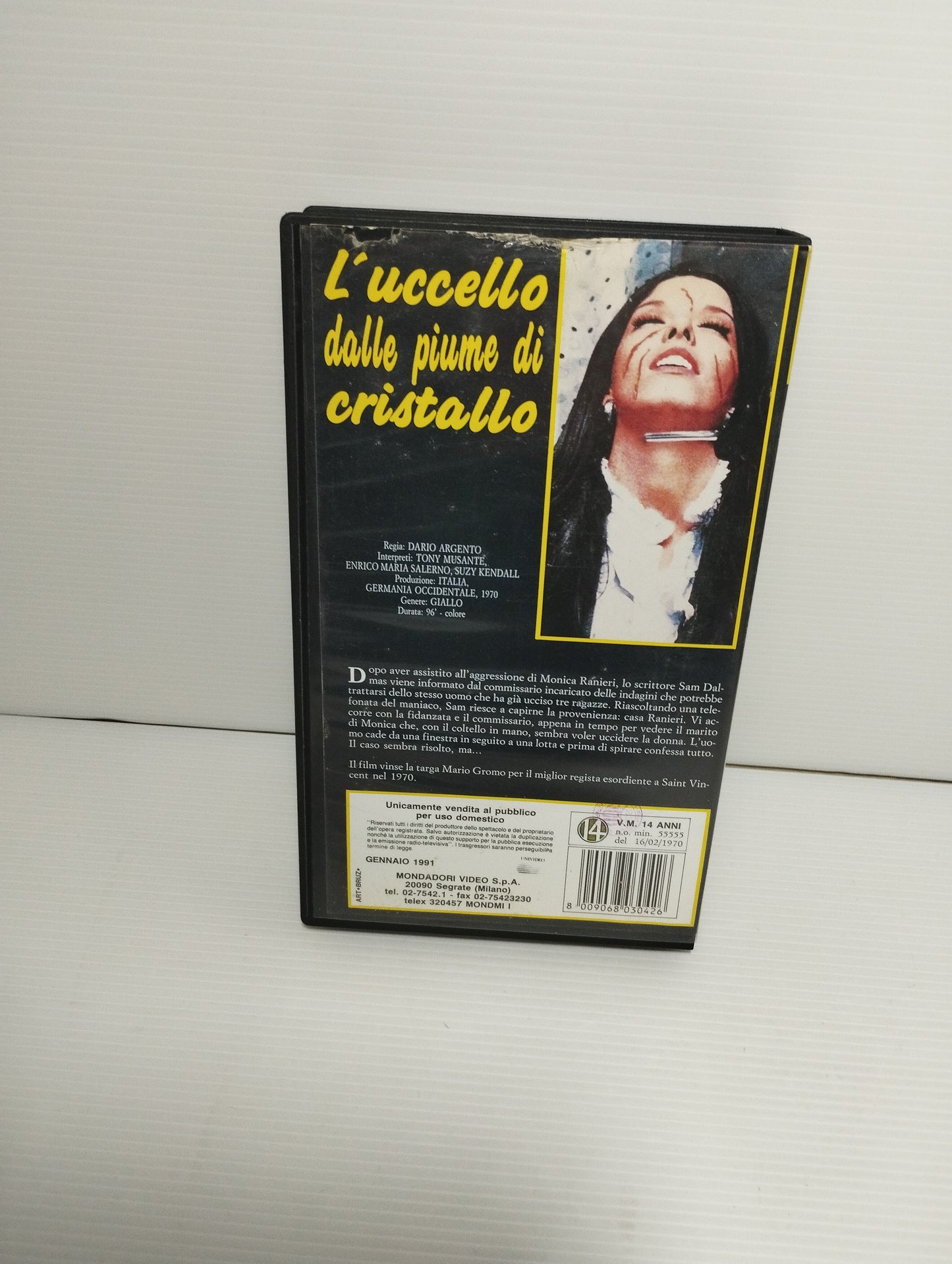 L'uccello dalle piume di cristallo VHS
Edita nel 1991  da  Mondadori Video