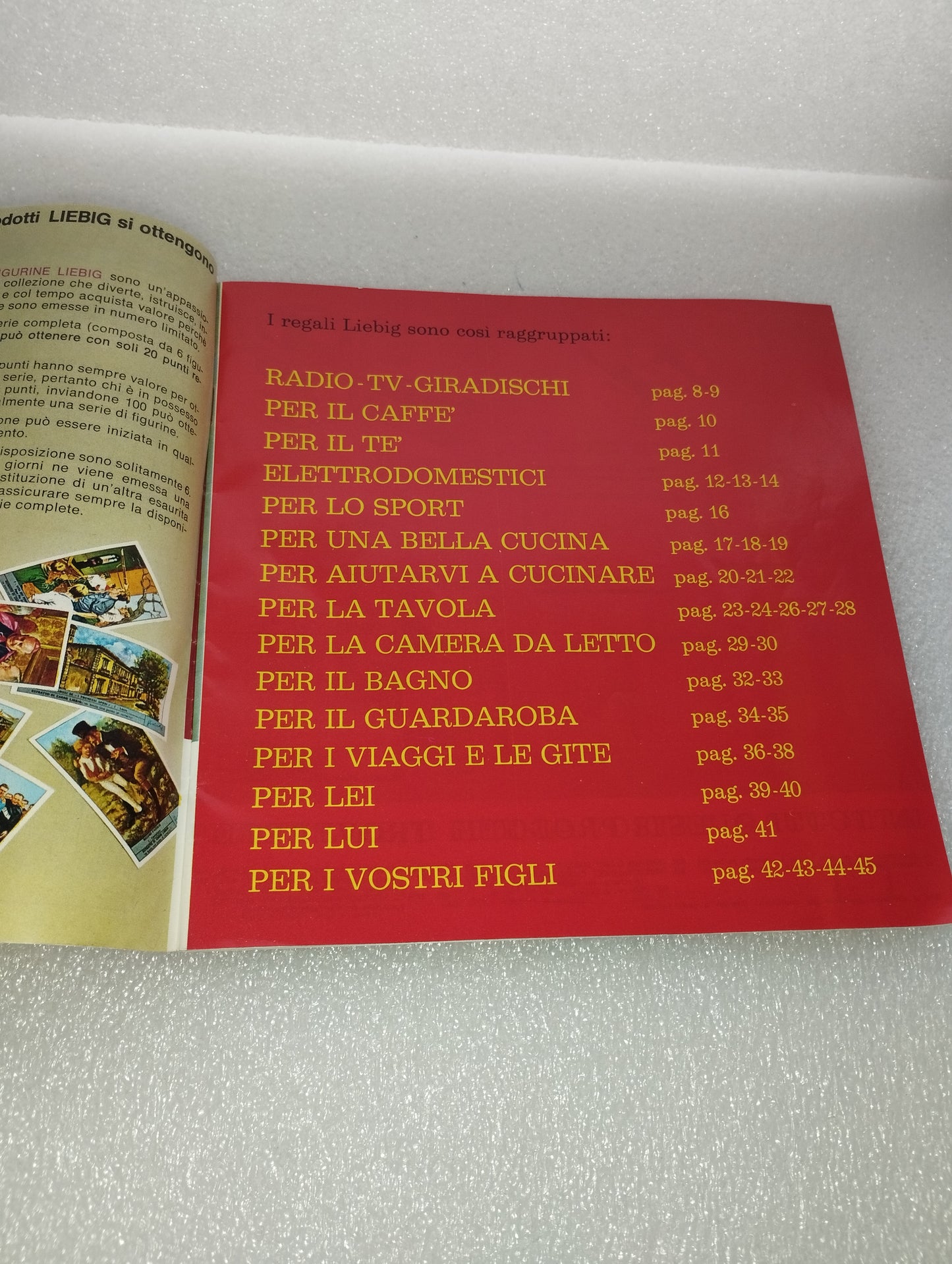 Liebig Catalogo Regali
Anni 60