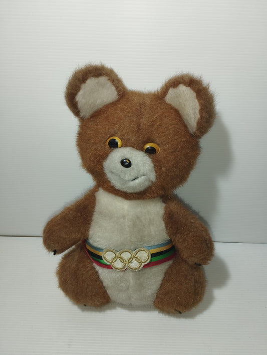 Orso In Peluche Mascotte Olimpiadi di Mosca 1980 Vintage