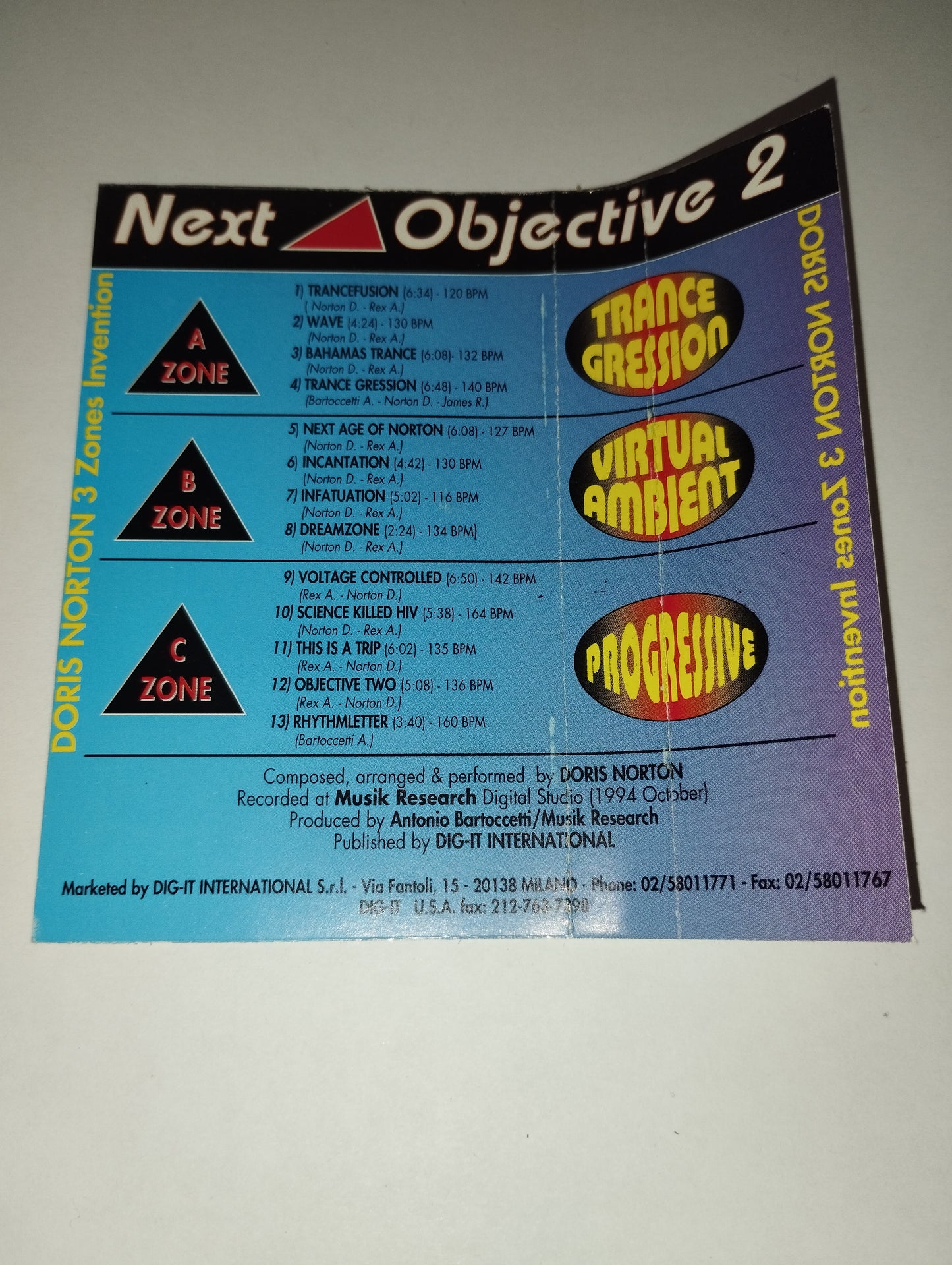 Next Objective 2 Doris Norton   Musicassetta
Edita da S.O.B. SMC 260