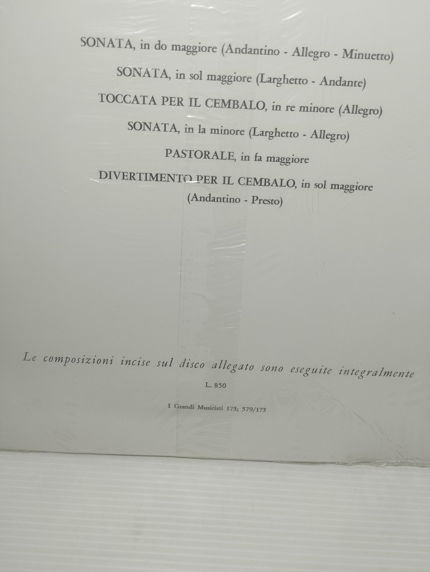 Baldassare Galuppi Vinile 10" 33 giri
I Grandi Musicisti Fratelli Fabbri Editori n.175
Anni 60 sigillato