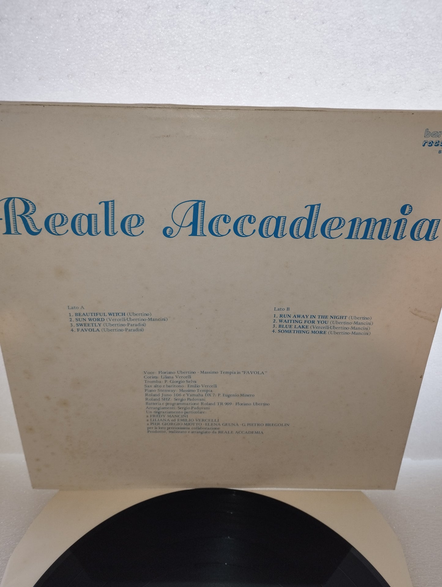 Reale Accademia Omonimo LP 33 Giri Edito nel 1987 da Baracca Recording Cod.BR/002