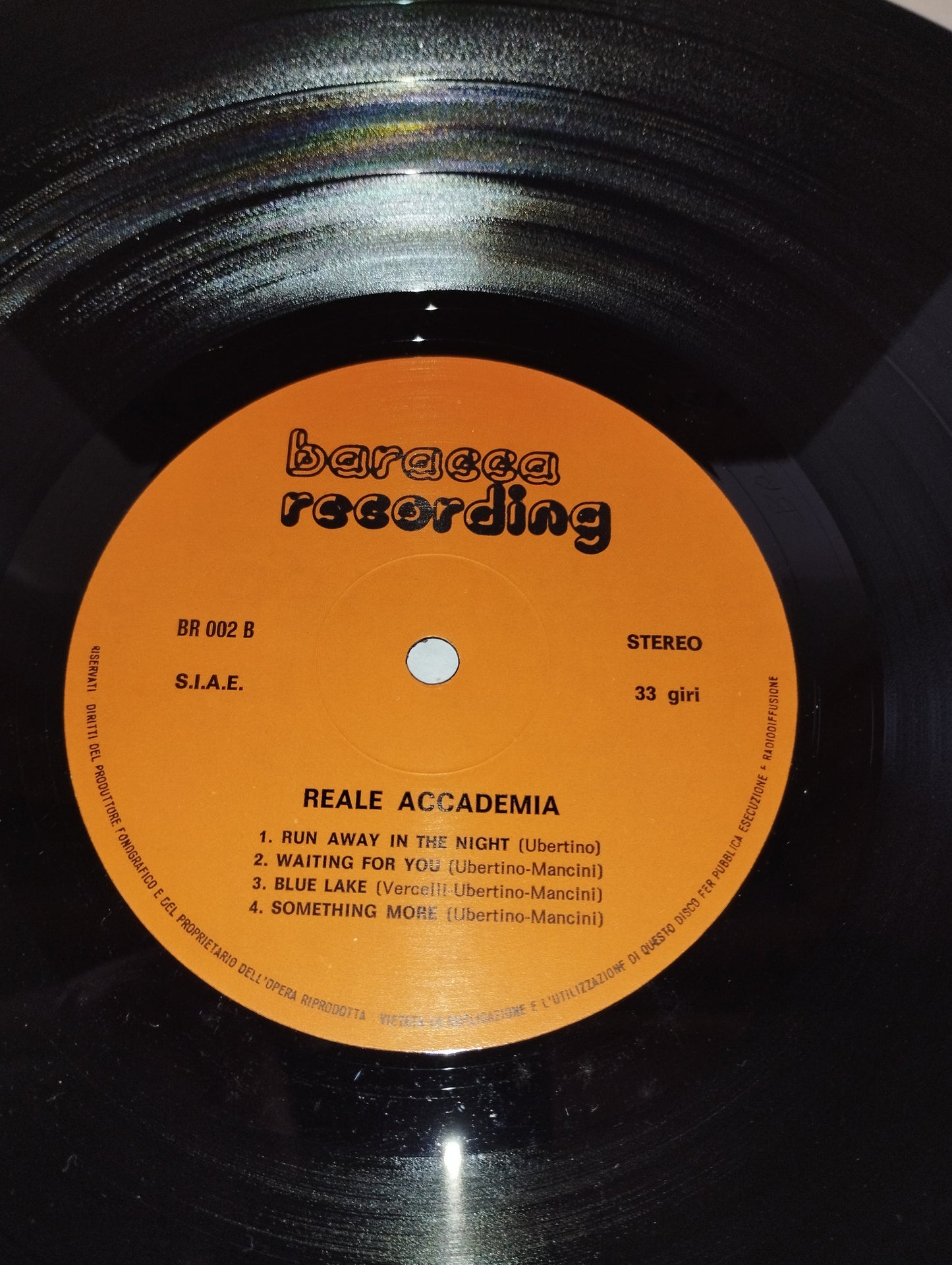 Reale Accademia Omonimo LP 33 Giri Edito nel 1987 da Baracca Recording Cod.BR/002