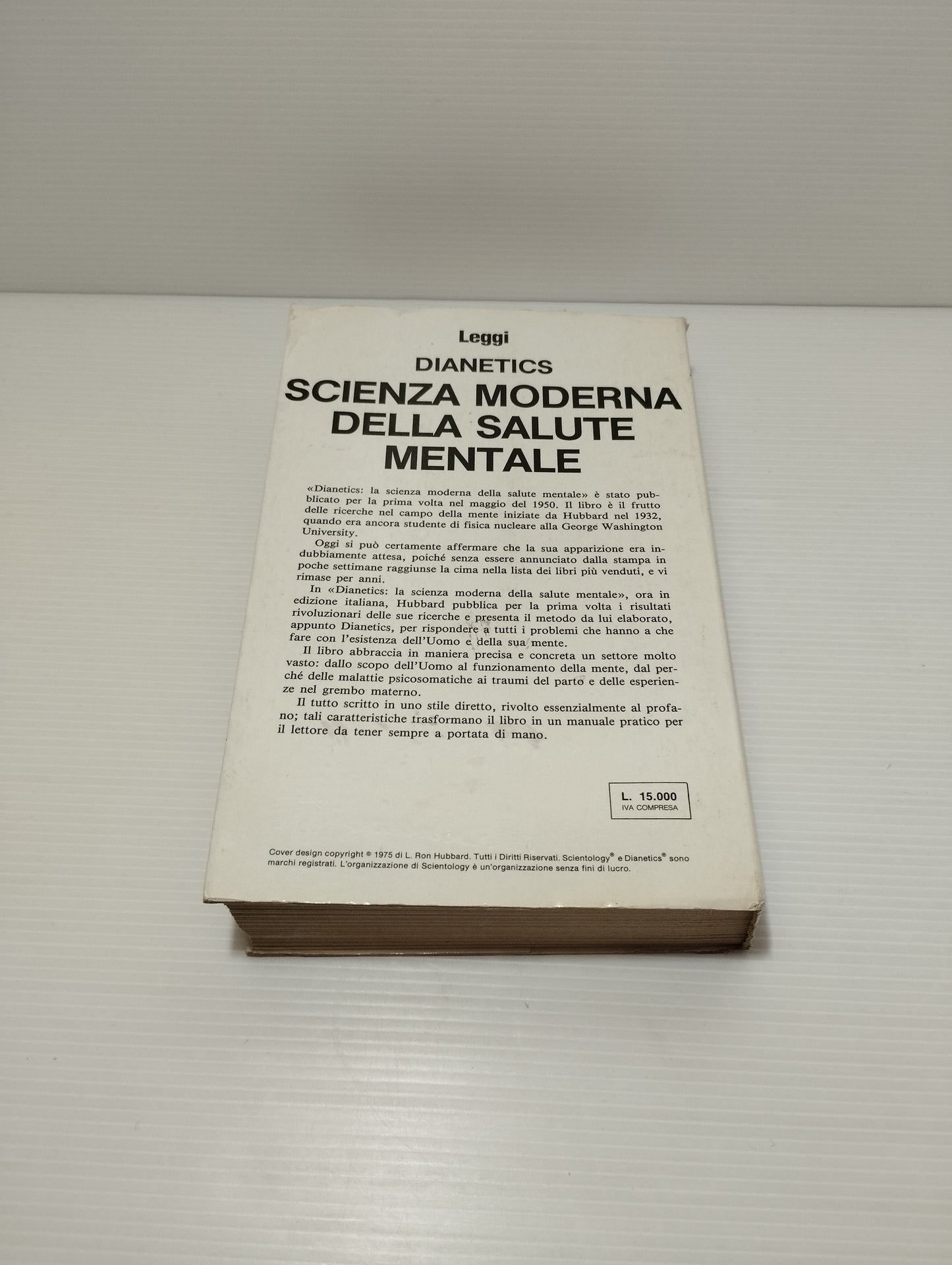 Libro Dianetics L.Ron Hubbard
Editoriale Arc Milano
Seconda  edizione italiana