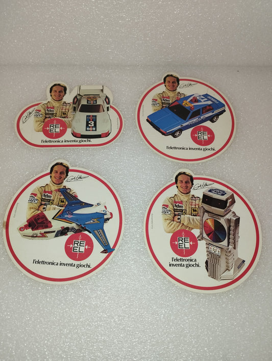 4 Adesivi Reel Gilles Villeneuve Originali Anni 80