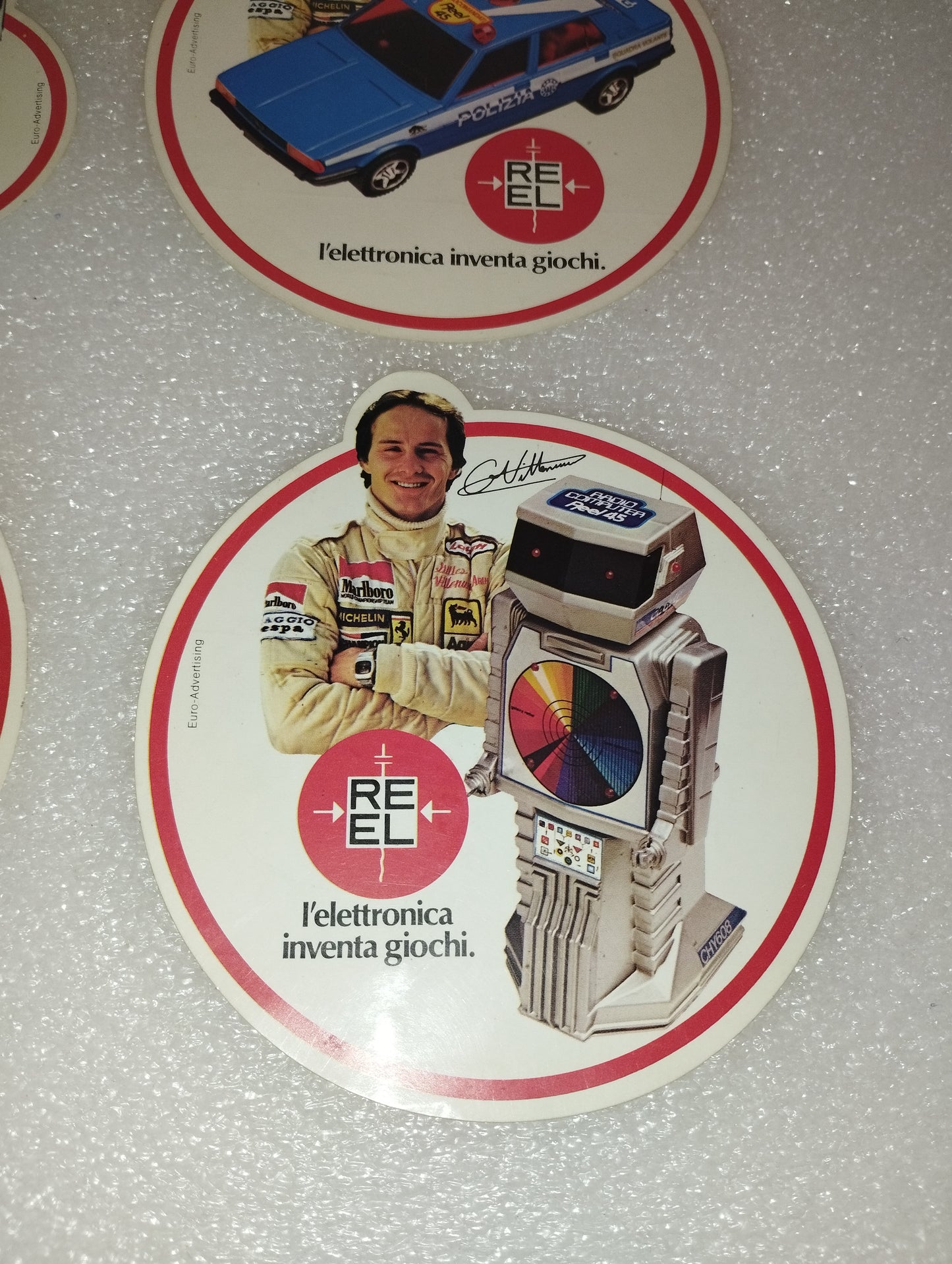 4 Adesivi Reel Gilles Villeneuve Originali Anni 80