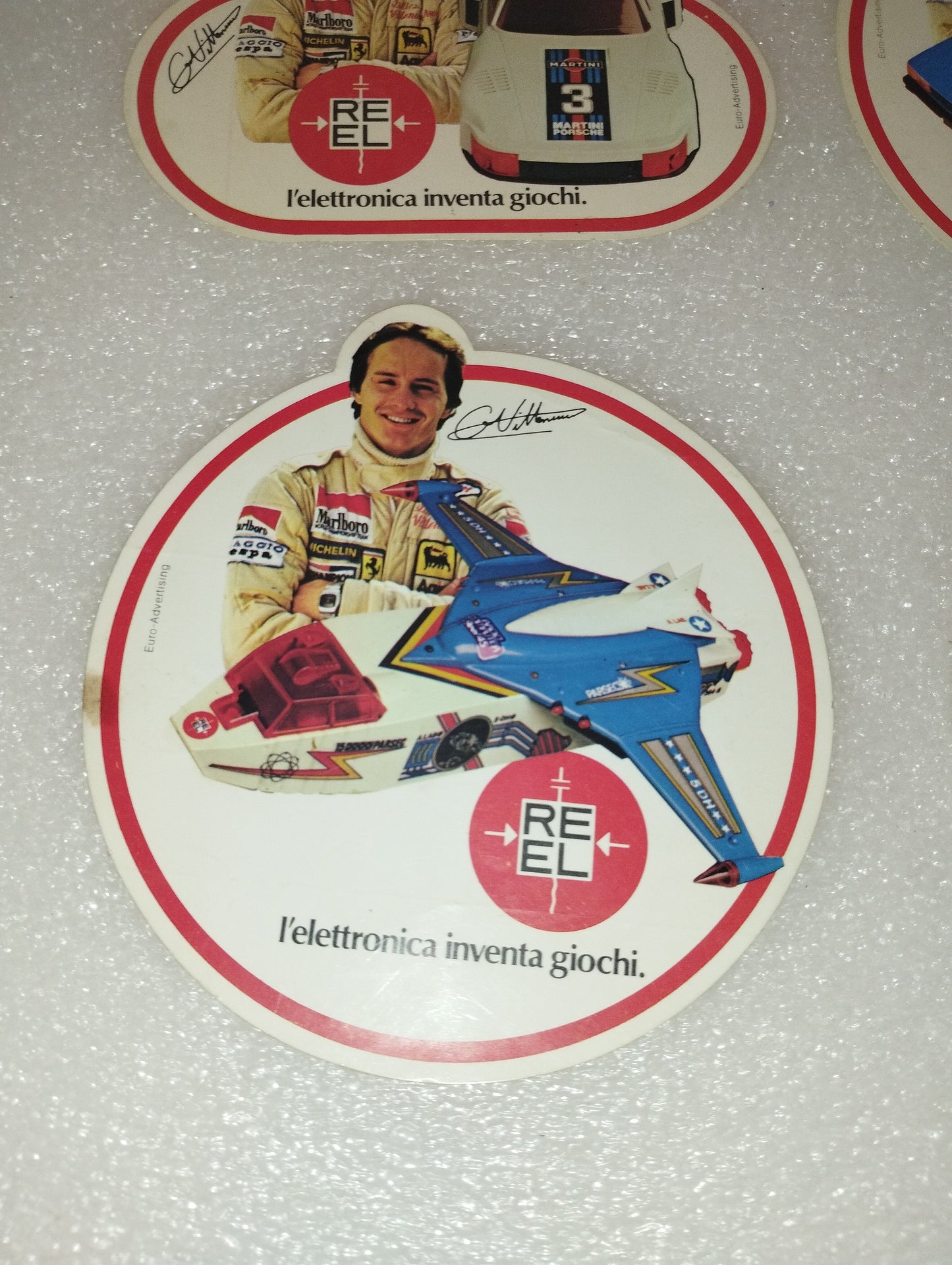 4 Adesivi Reel Gilles Villeneuve Originali Anni 80