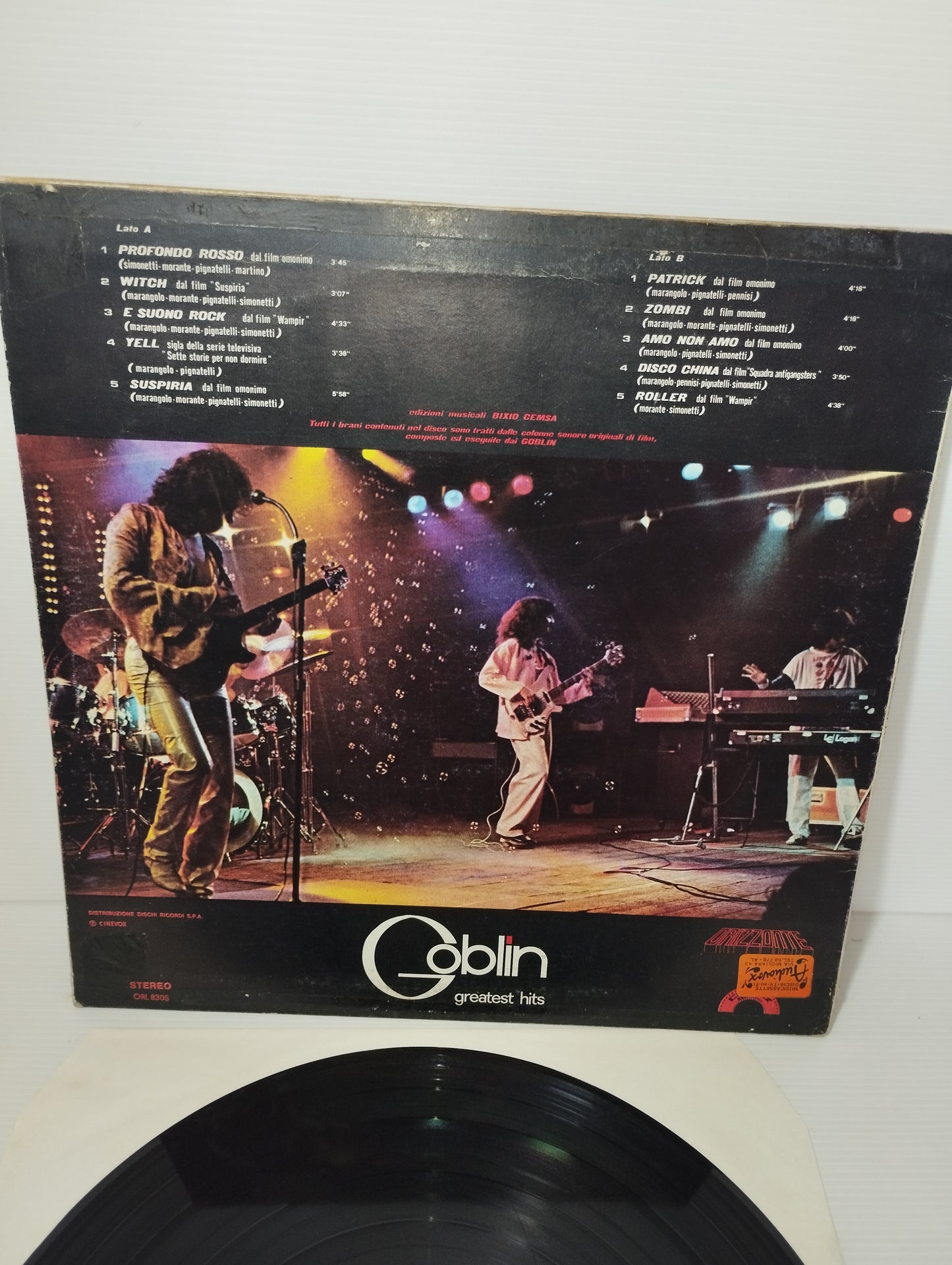 Goblin Greatest Hits
Edito nel 1979  da Cinevox Cod.ORL 8305