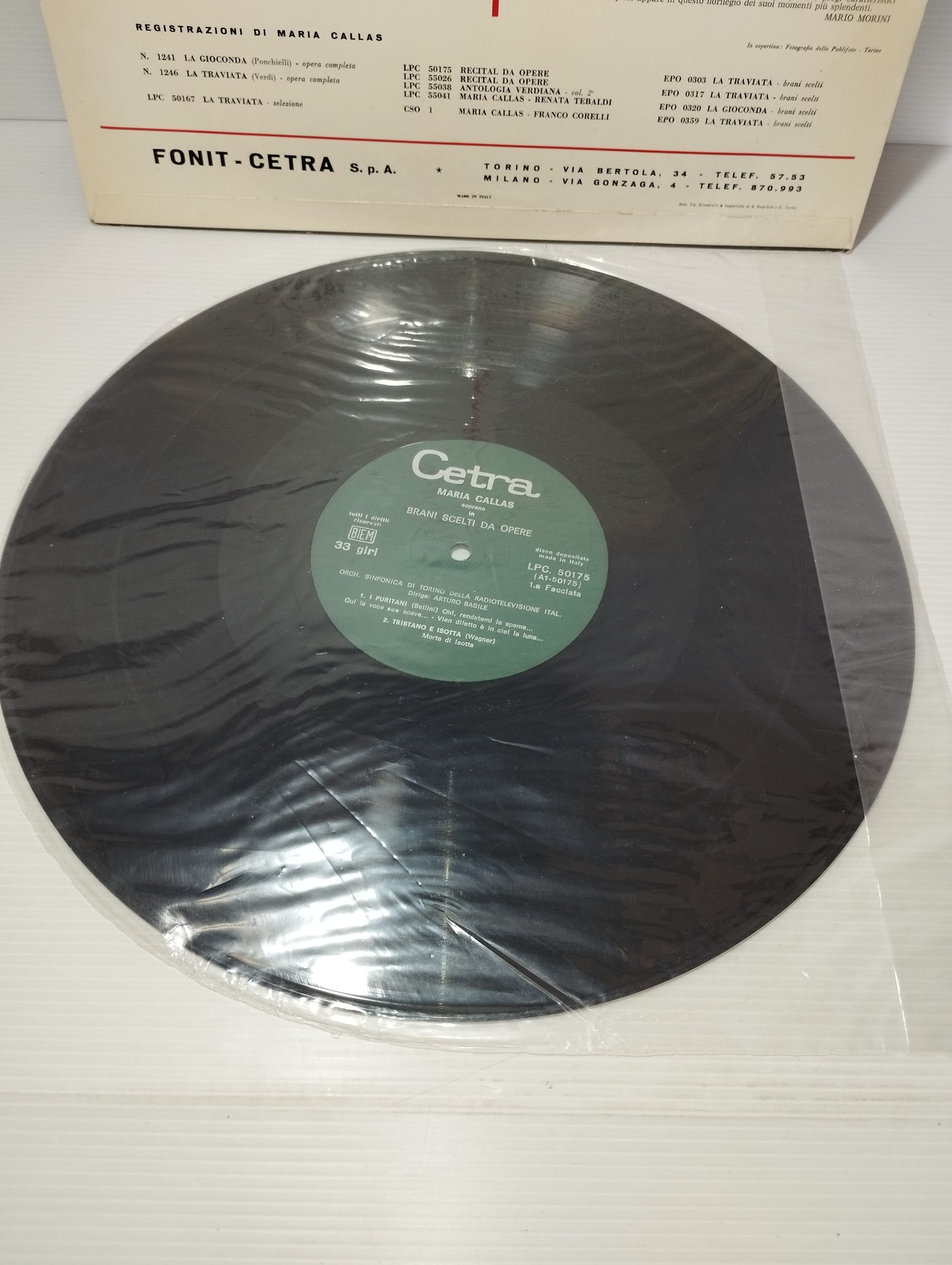 Maria Callas Lp 33 Giri
Edito nel 1963 da Cetra Cod .LPC 50175