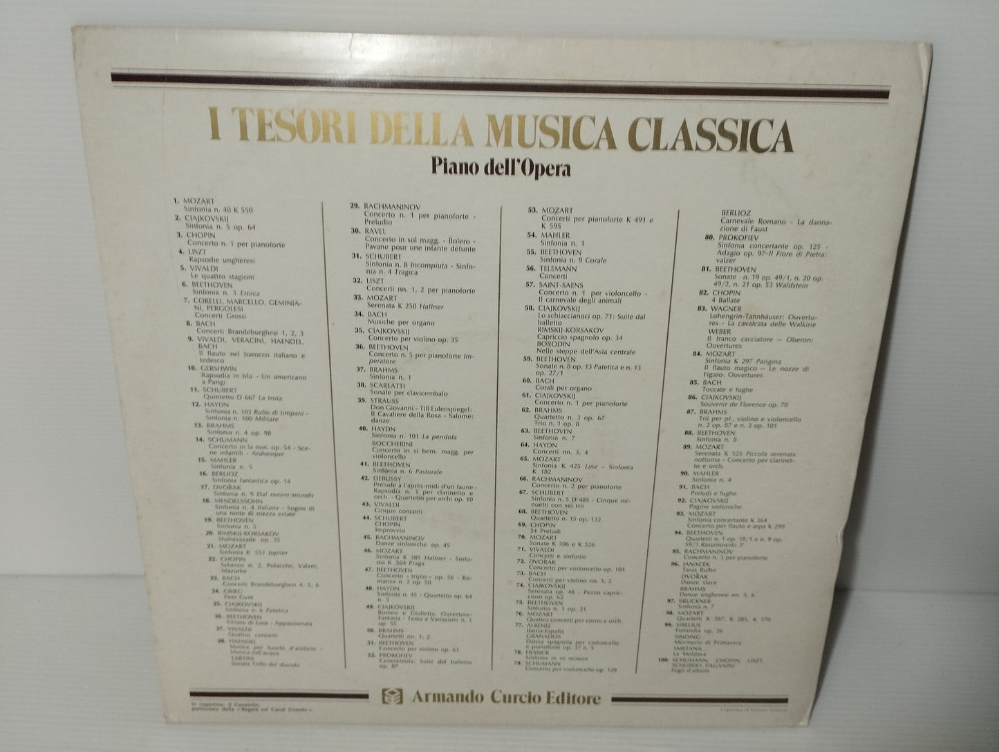 Tesori Della Musica Classica

Lotto 12 Lp 33 Giri

Editi fa Curcio Editore

Anni 70/80