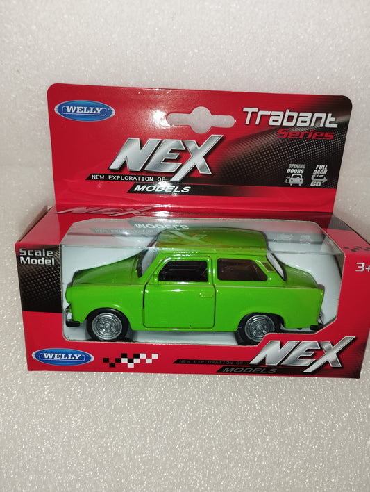 Modellino Trabant 601

Prodotto da Welly

Die Cast Metal

Scala 1:39