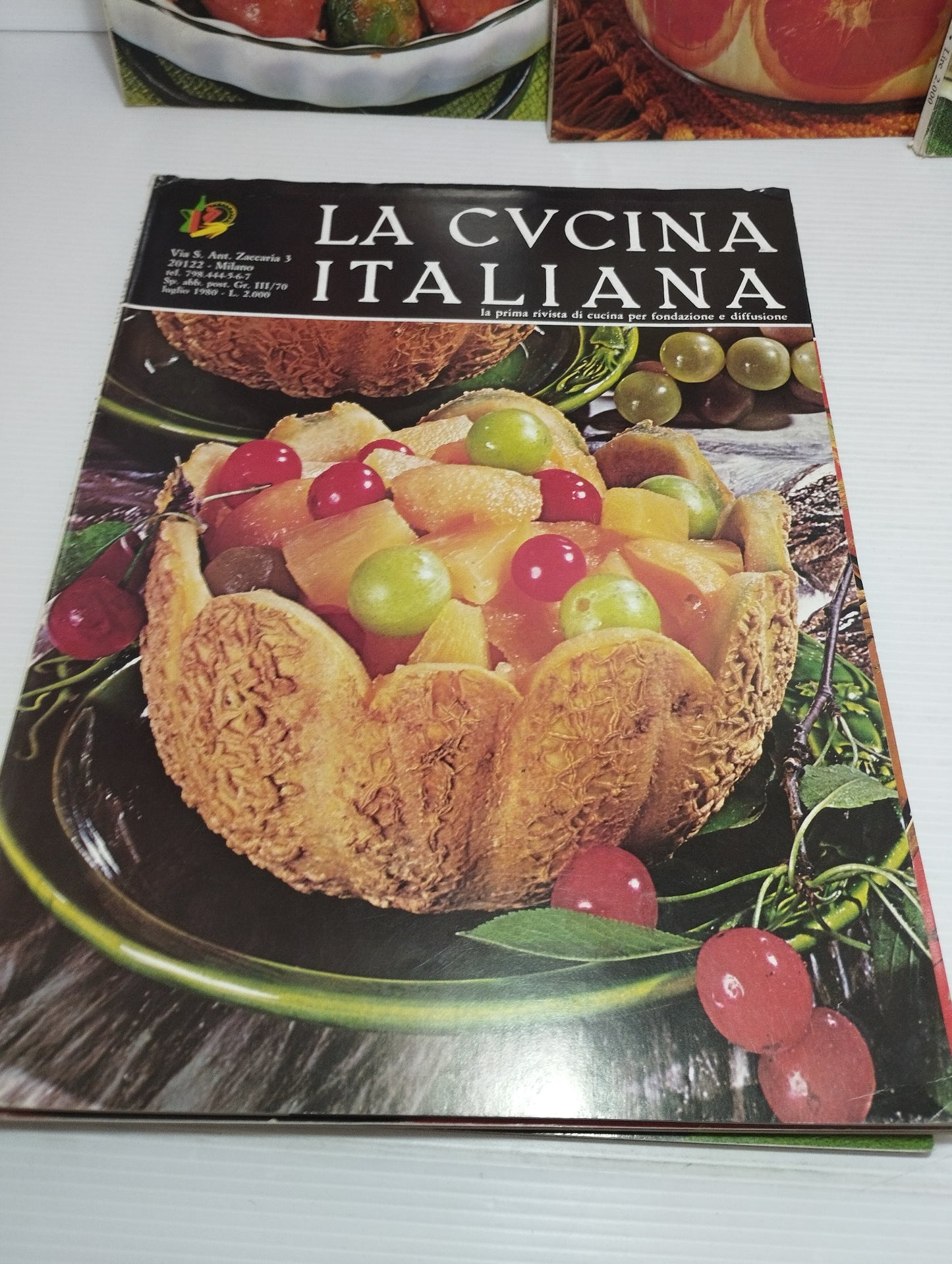 8 Riviste La Cucina Italiana
La prima rivista di cucina per fondazione e diffusione
Anno 1980