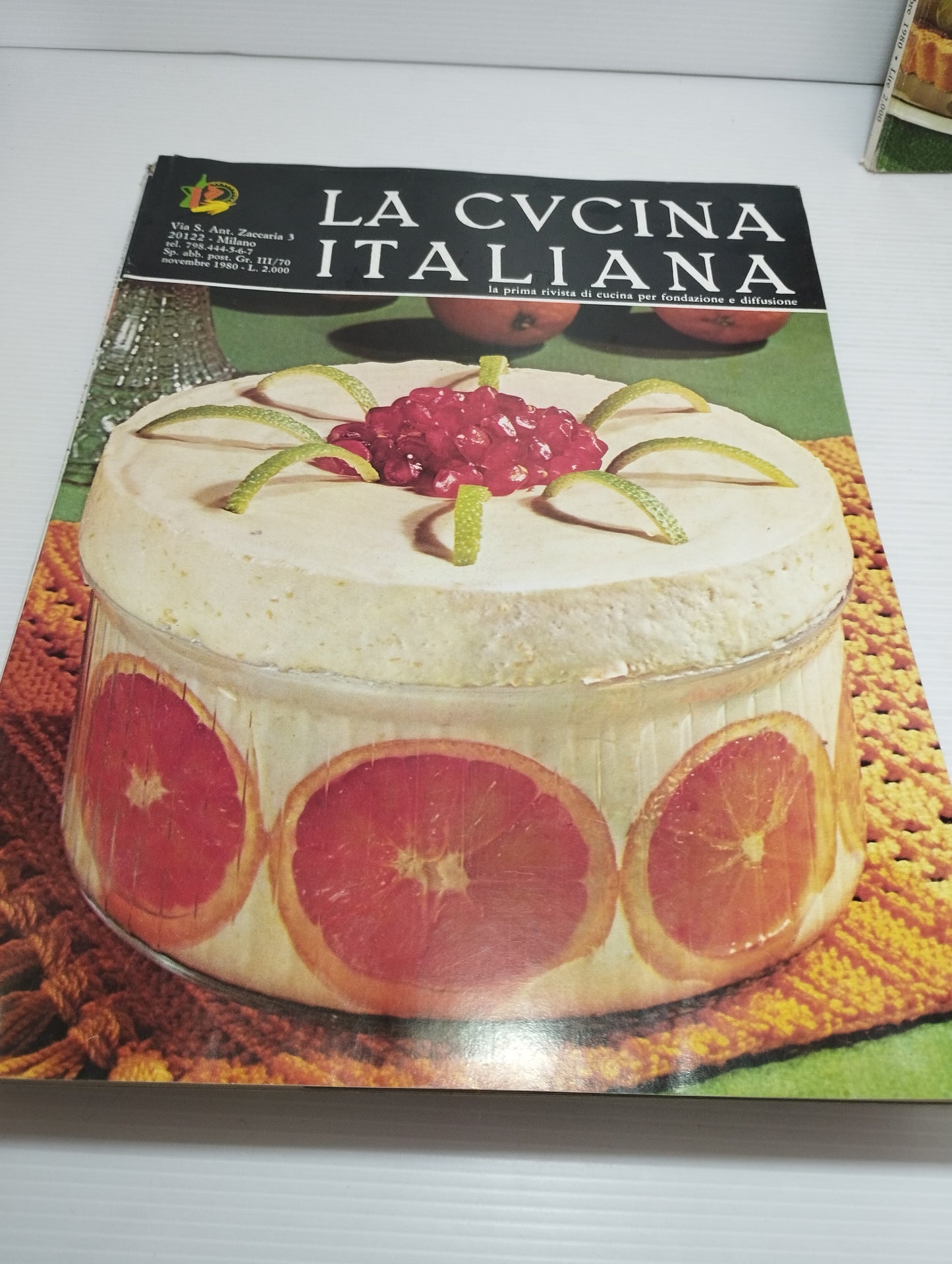 8 Riviste La Cucina Italiana
La prima rivista di cucina per fondazione e diffusione
Anno 1980