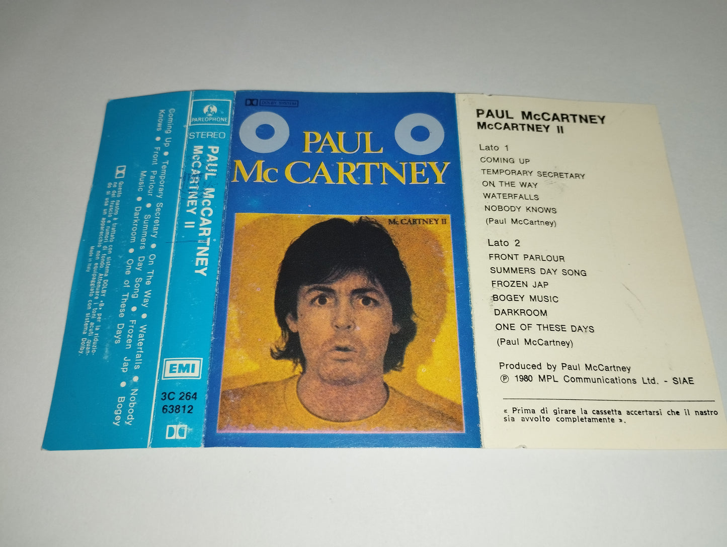 McCartney II Paul MC Cartney Musicassetta
Edita nel 1980 da Parlophone EMI Cod.3C 264 63812