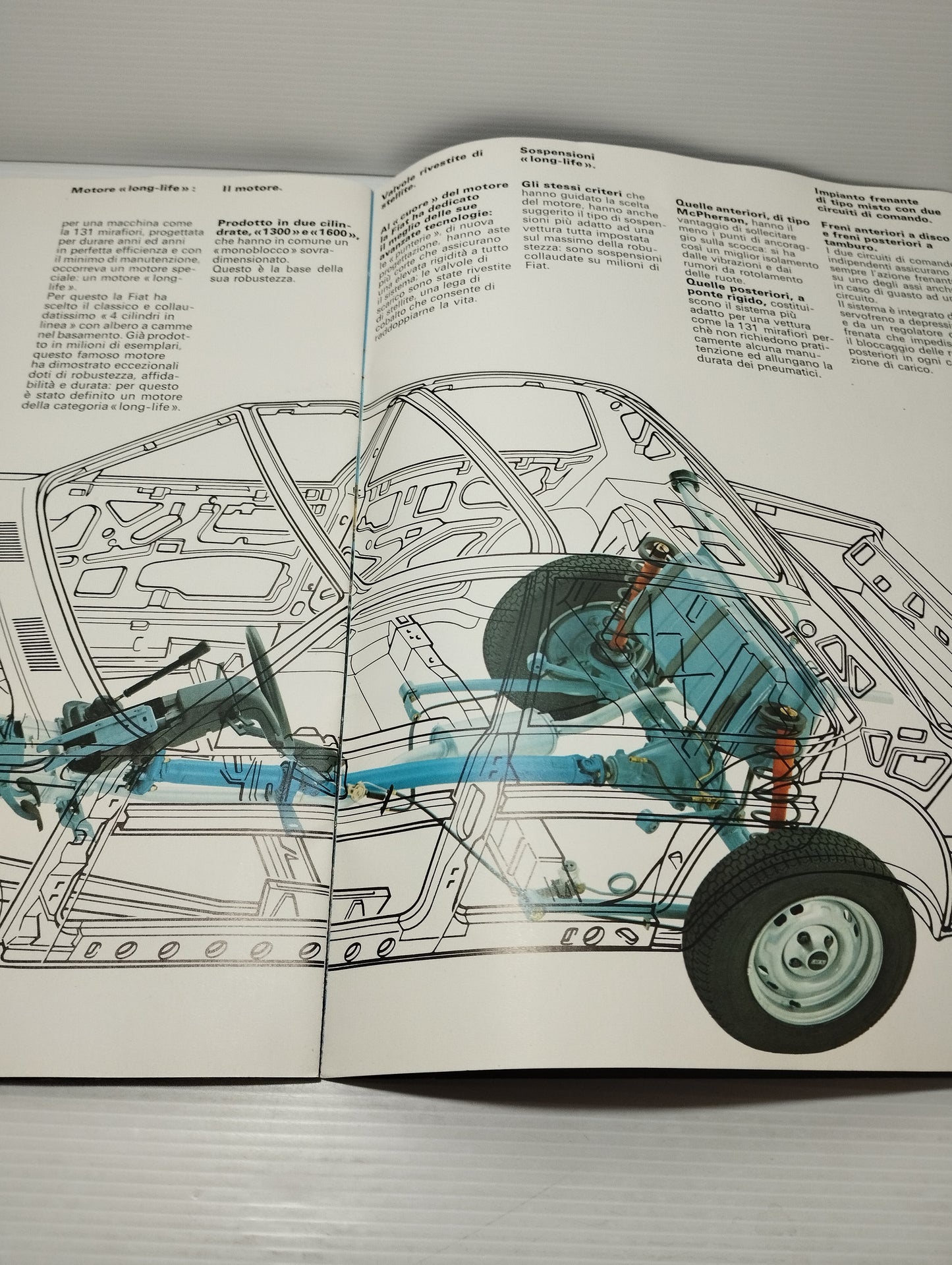 Libretto Pubblicitario Fiat 131 Mirafiori Originale Anni 70