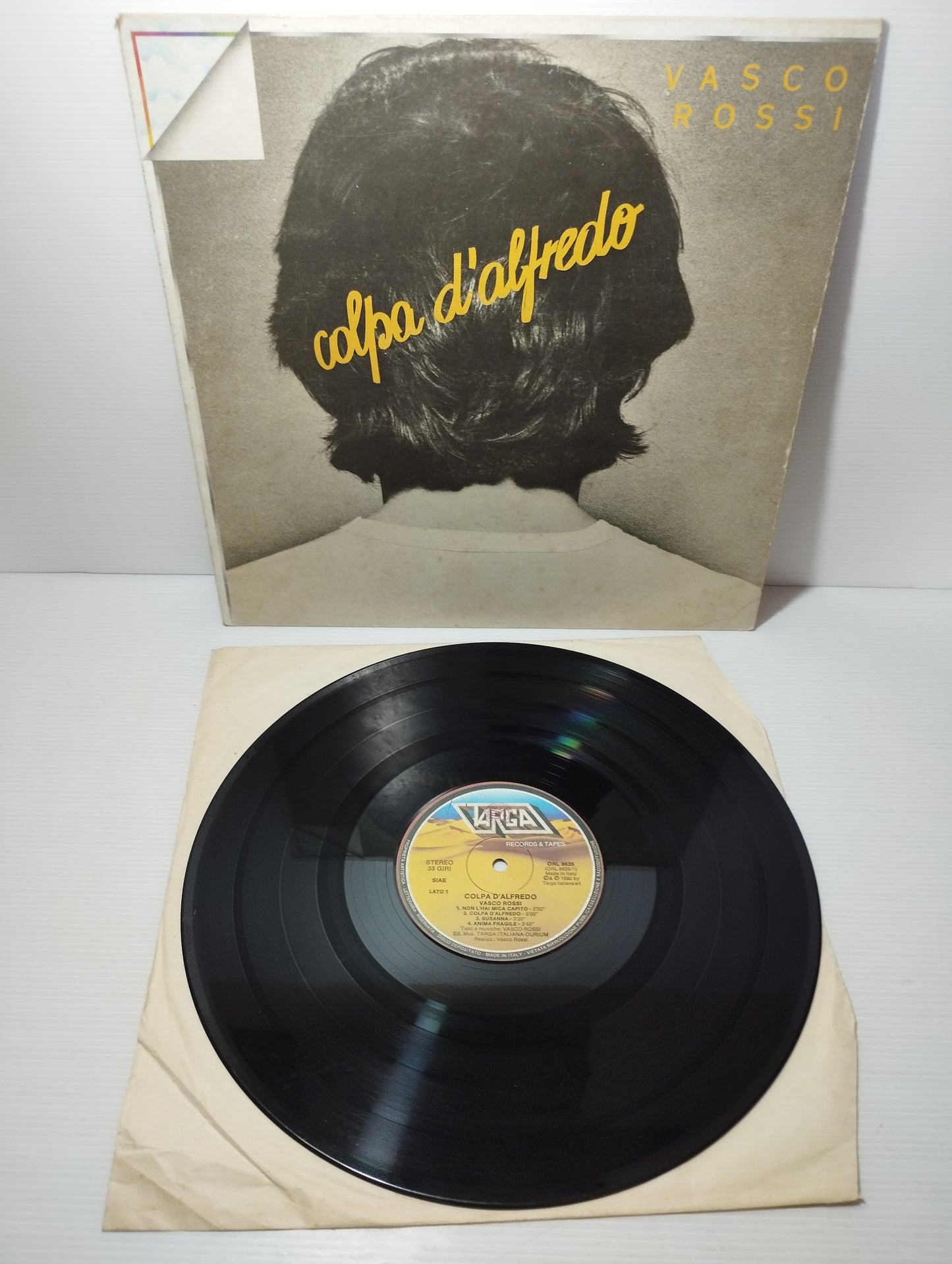 Colpa d'Alfredo Vasco Rossi lo 33 giri
Edito da Targa Records Cod.ORL 8635
Serie Orizzonte