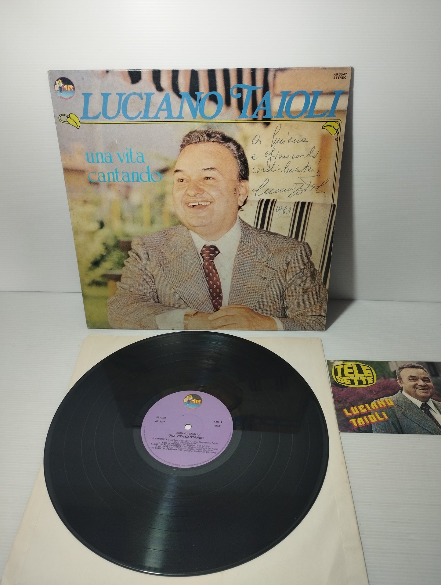 Una Vita Cantando Luciano Taioli LP 33 giri con autografo originale
