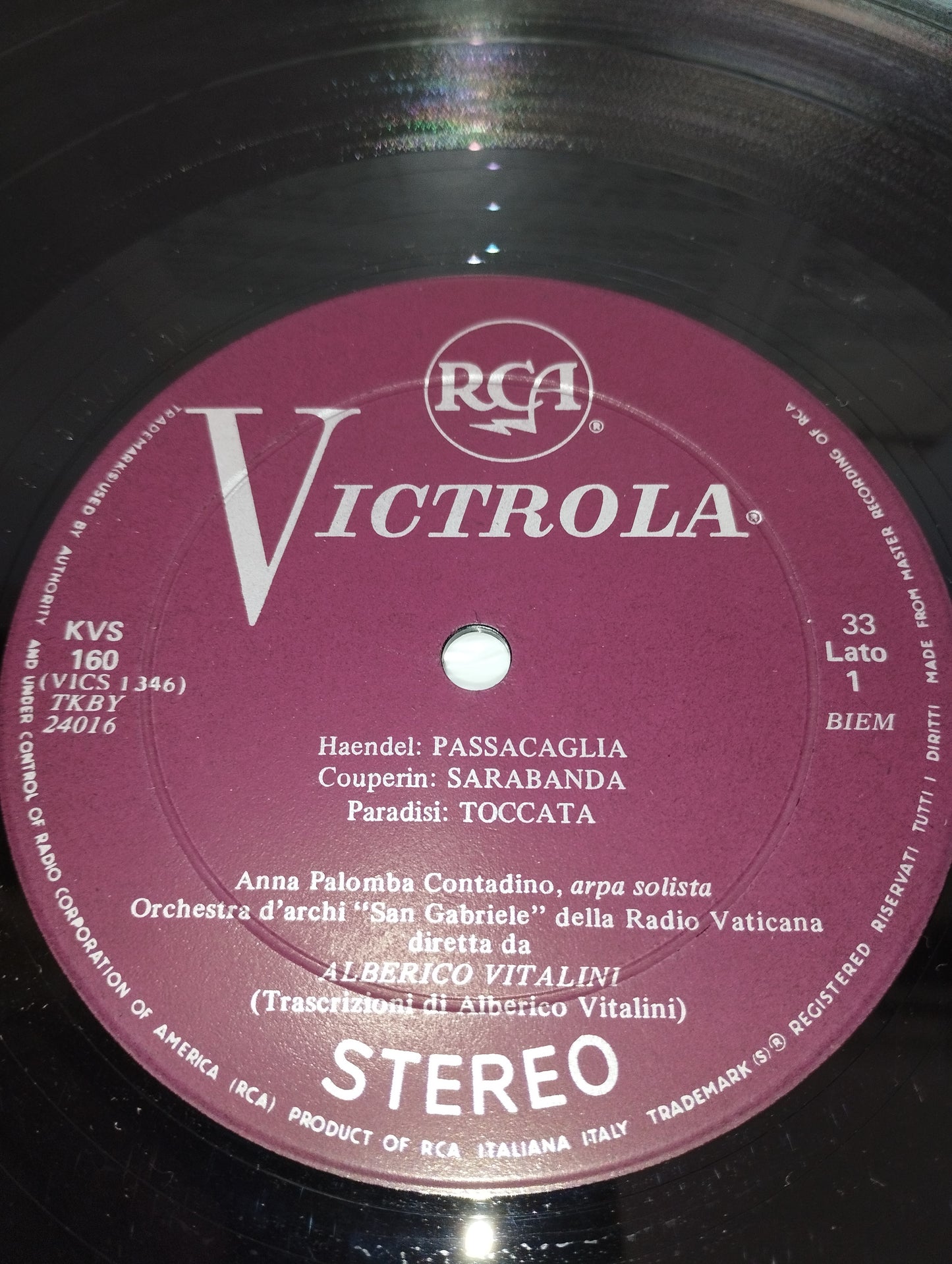 Le Musiche Degli Intervalli TV LP 33 giri
Edito da  RCA Victrola Cod.KVS 160
RARO