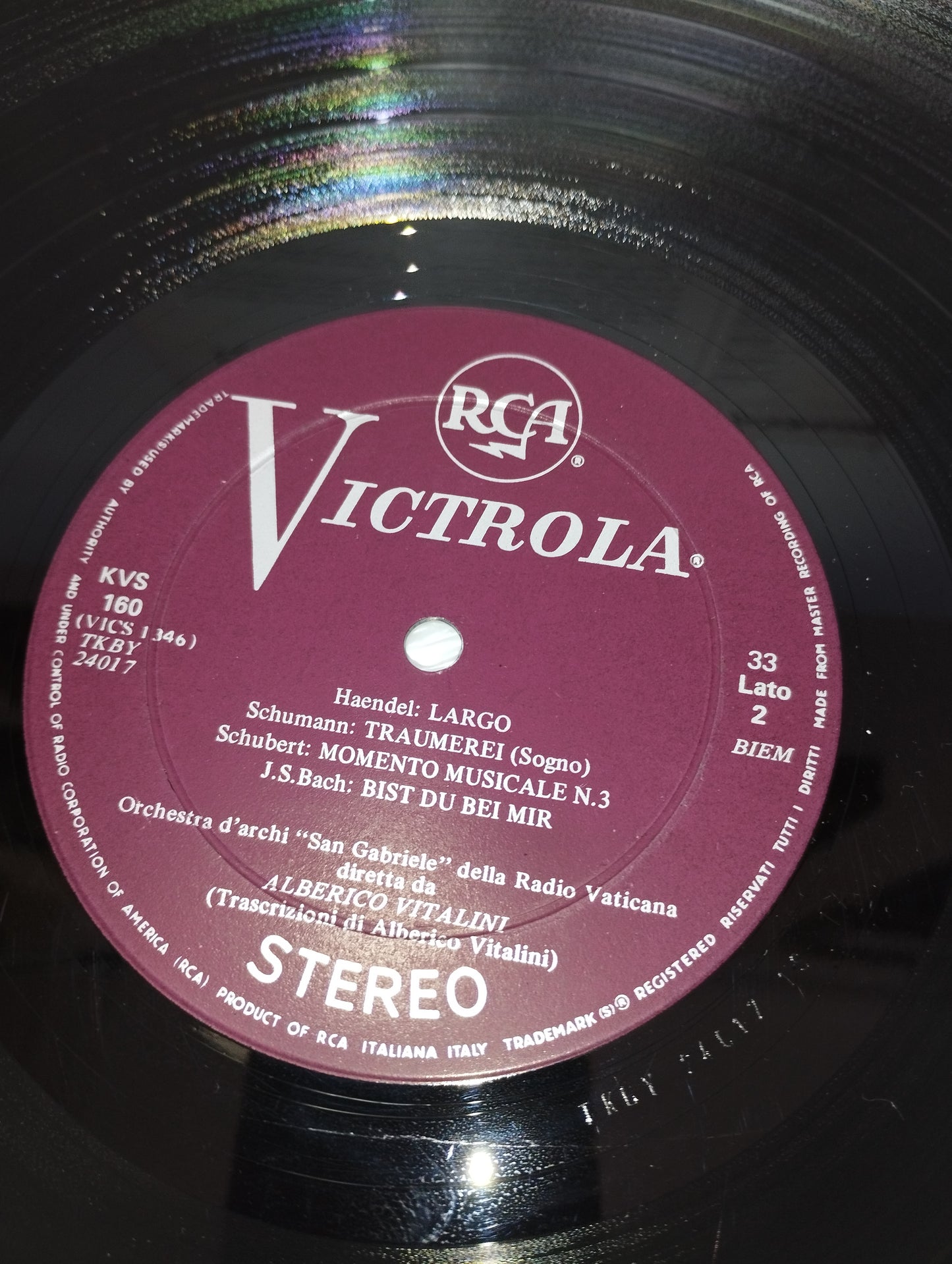 Le Musiche Degli Intervalli TV LP 33 giri
Edito da  RCA Victrola Cod.KVS 160
RARO