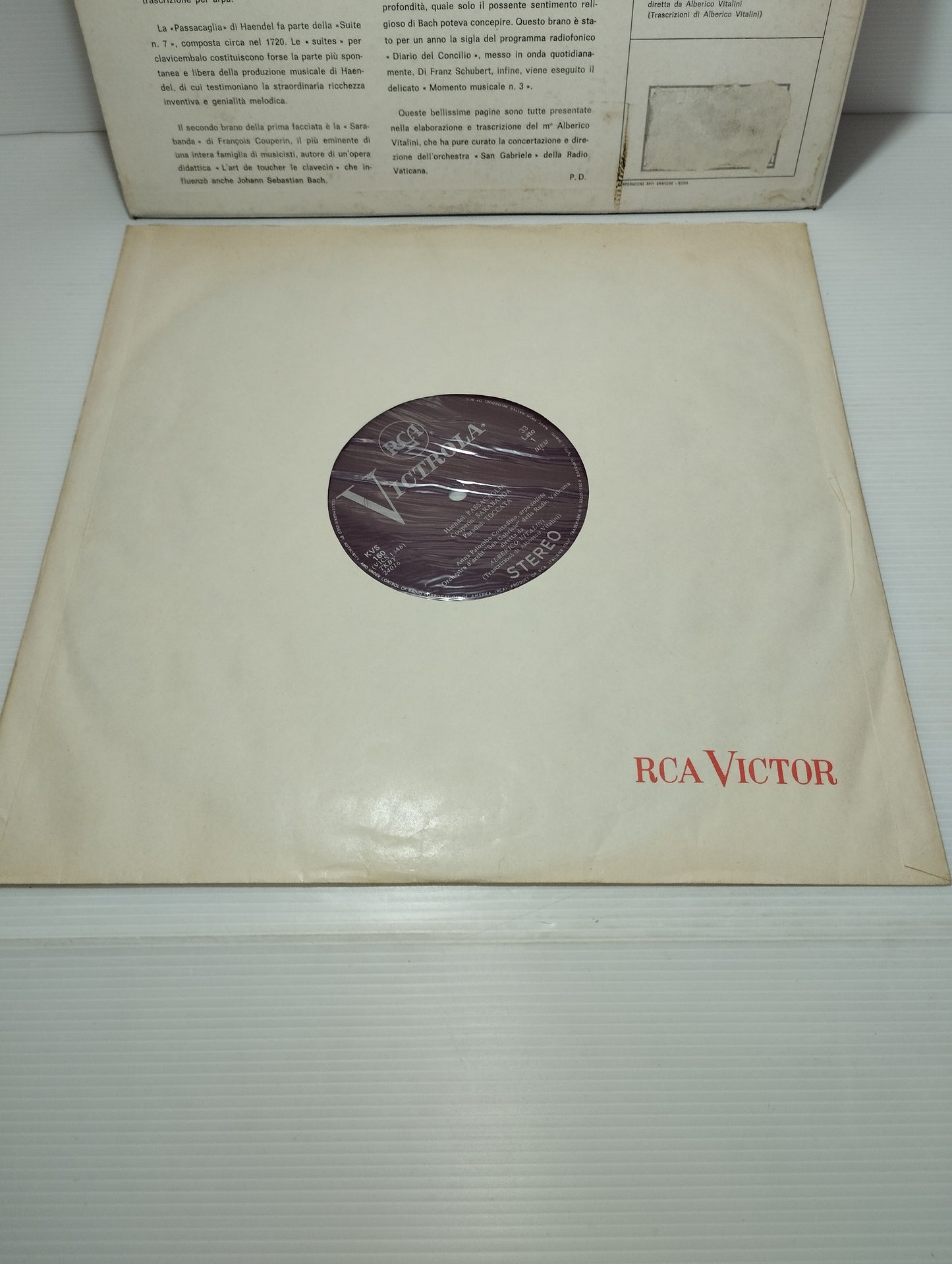 Le Musiche Degli Intervalli TV LP 33 giri
Edito da  RCA Victrola Cod.KVS 160
RARO