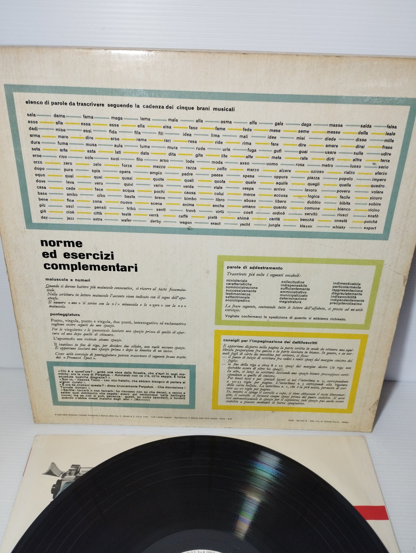 Musica Per Parole Olivetti LP 33 Giri
Edito nel 1959