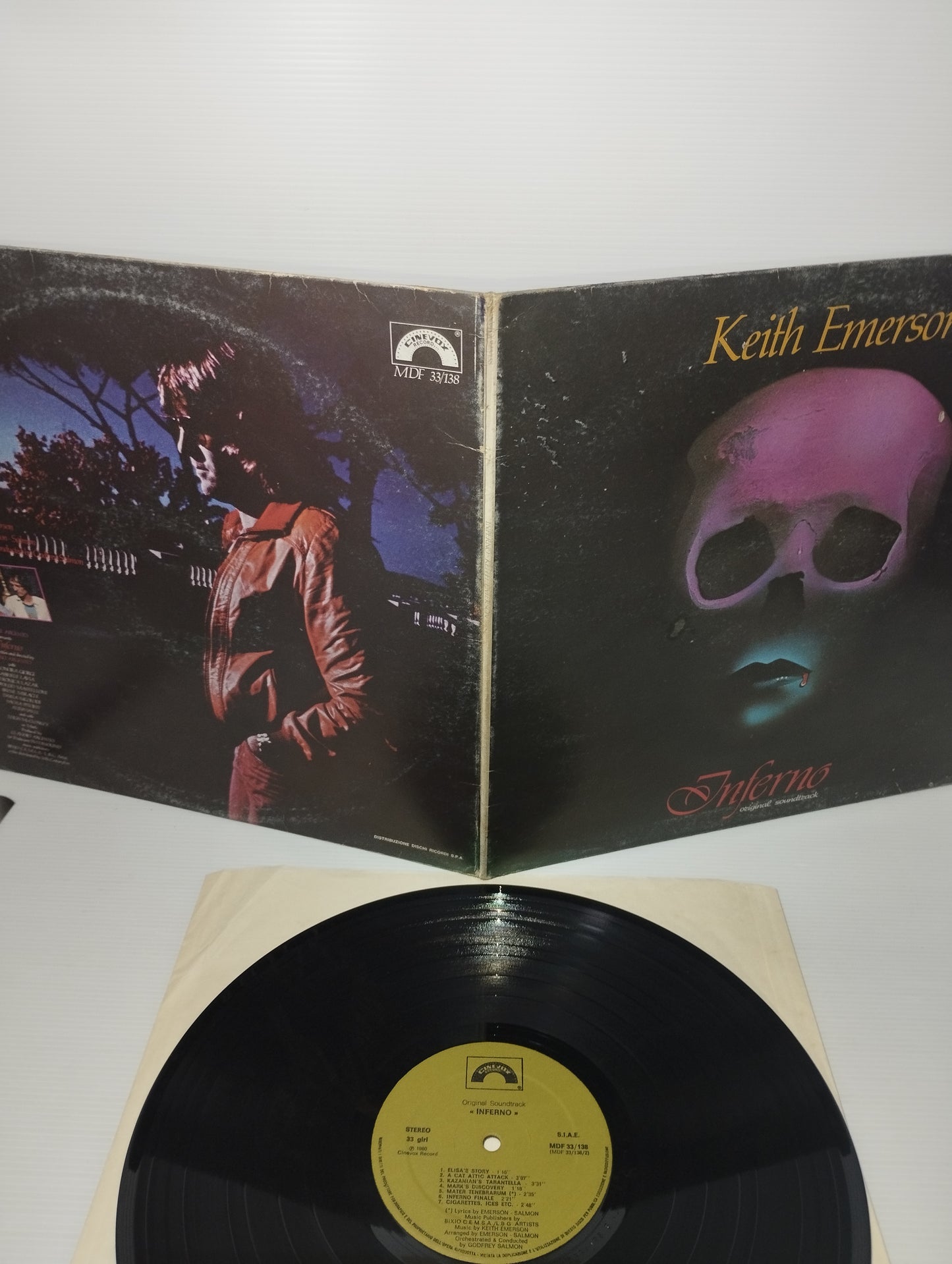 Inferno Original Soundtrack LP 33 Giri
Edito nel 1980  da Cinevox Record Cod.MDF 33/138