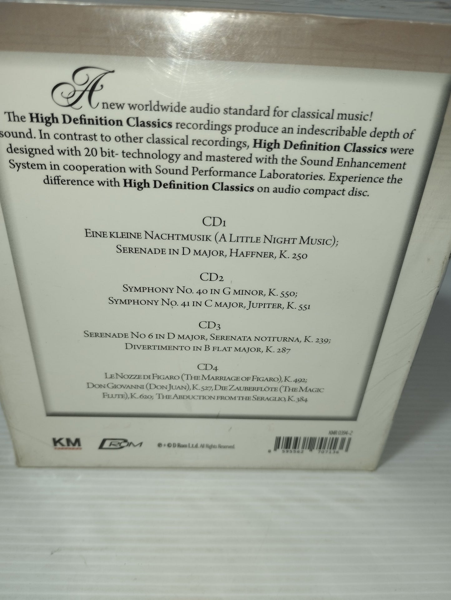 Cofanetto Mozart
Edito da HDC High Definition
4CD