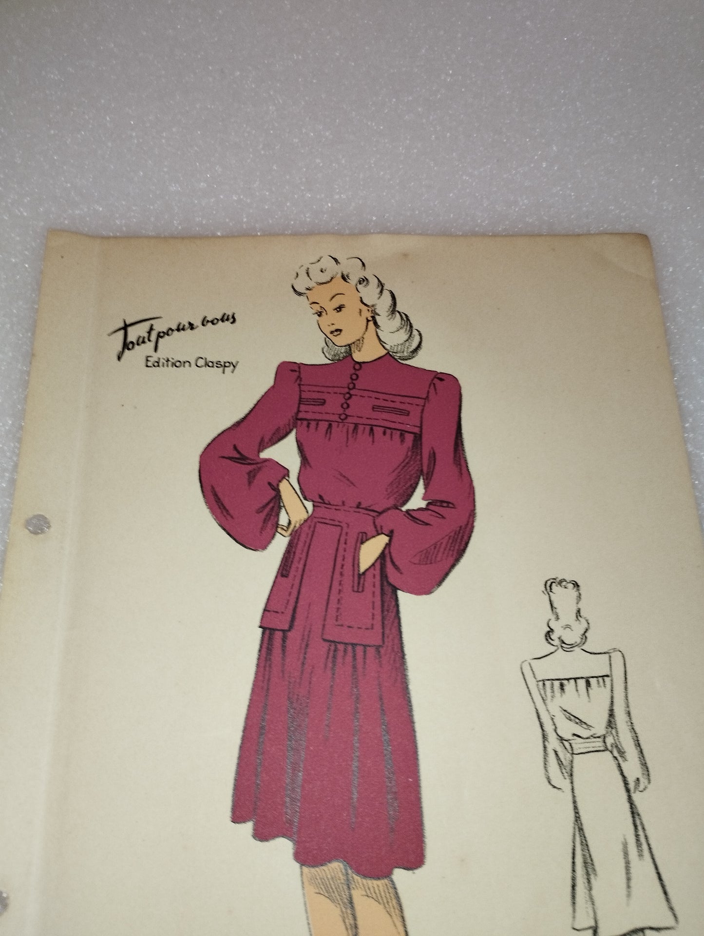 Abito Moda Femminile
Tout pour Vous Edition Claspy
Stampa D'epoca Originale
Anni 40