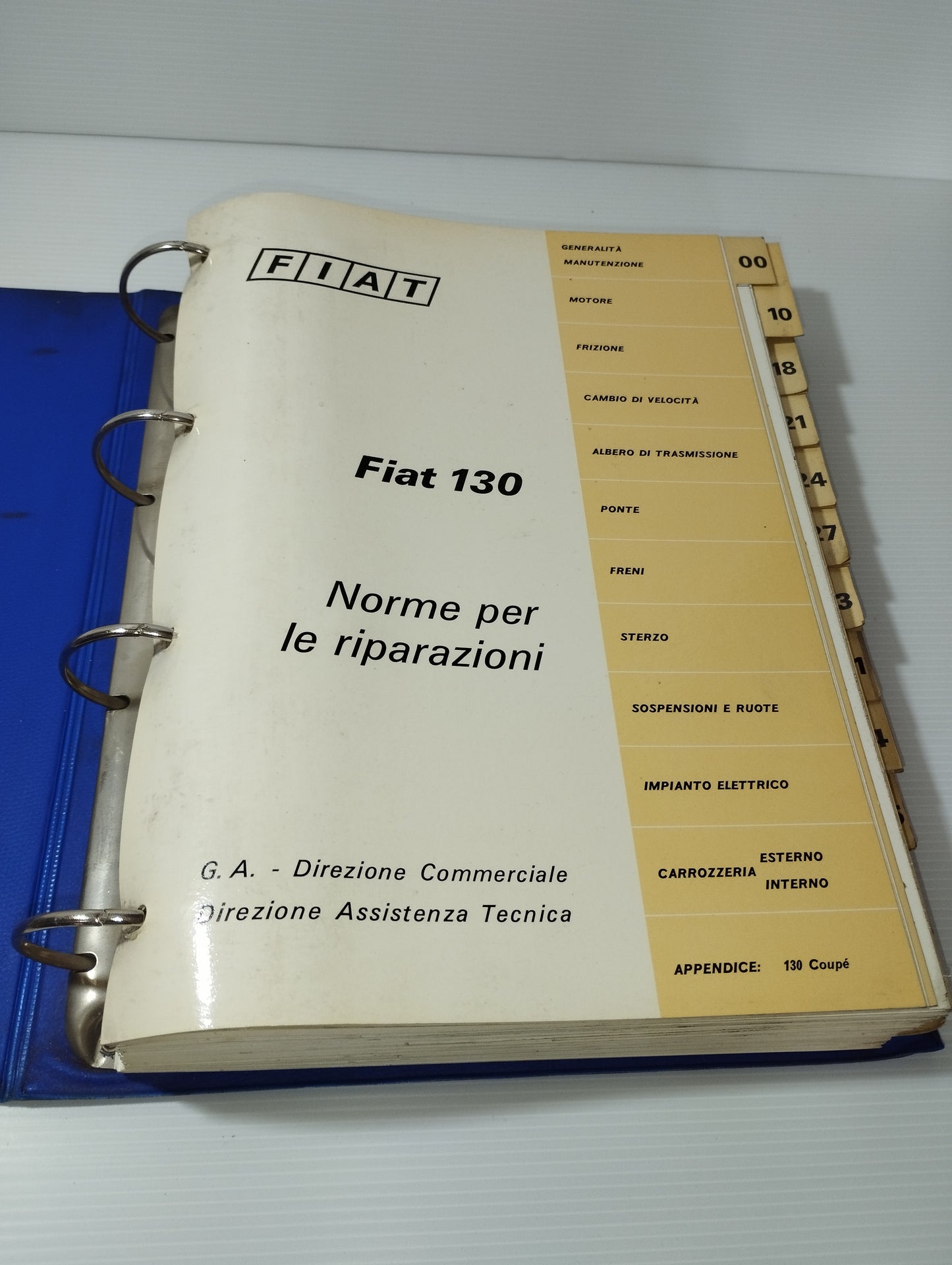 Manuale Fiat 130 Norme Per Le Riparazioni
Originale Anni 70
Completo