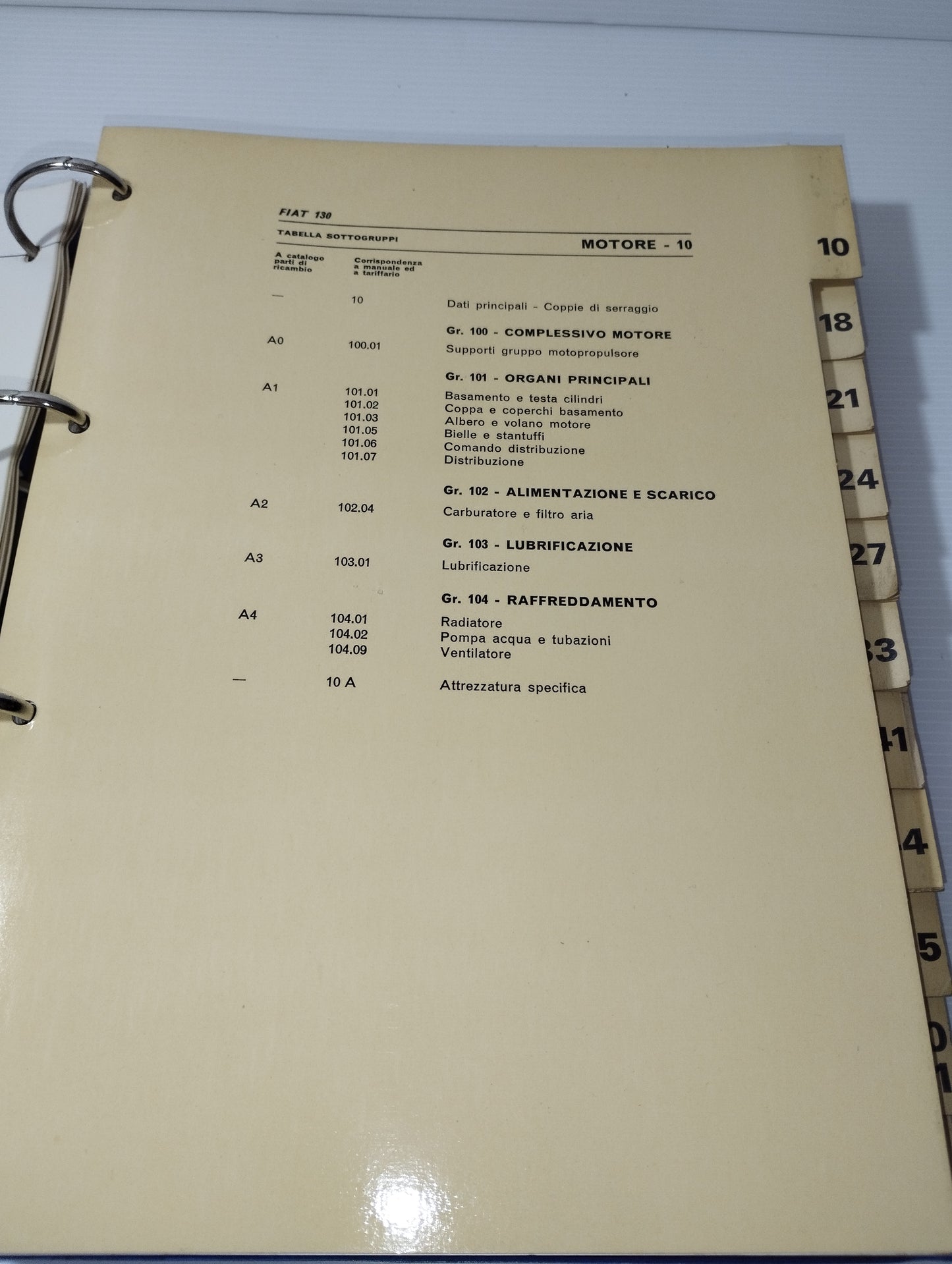 Manuale Fiat 130 Norme Per Le Riparazioni
Originale Anni 70
Completo