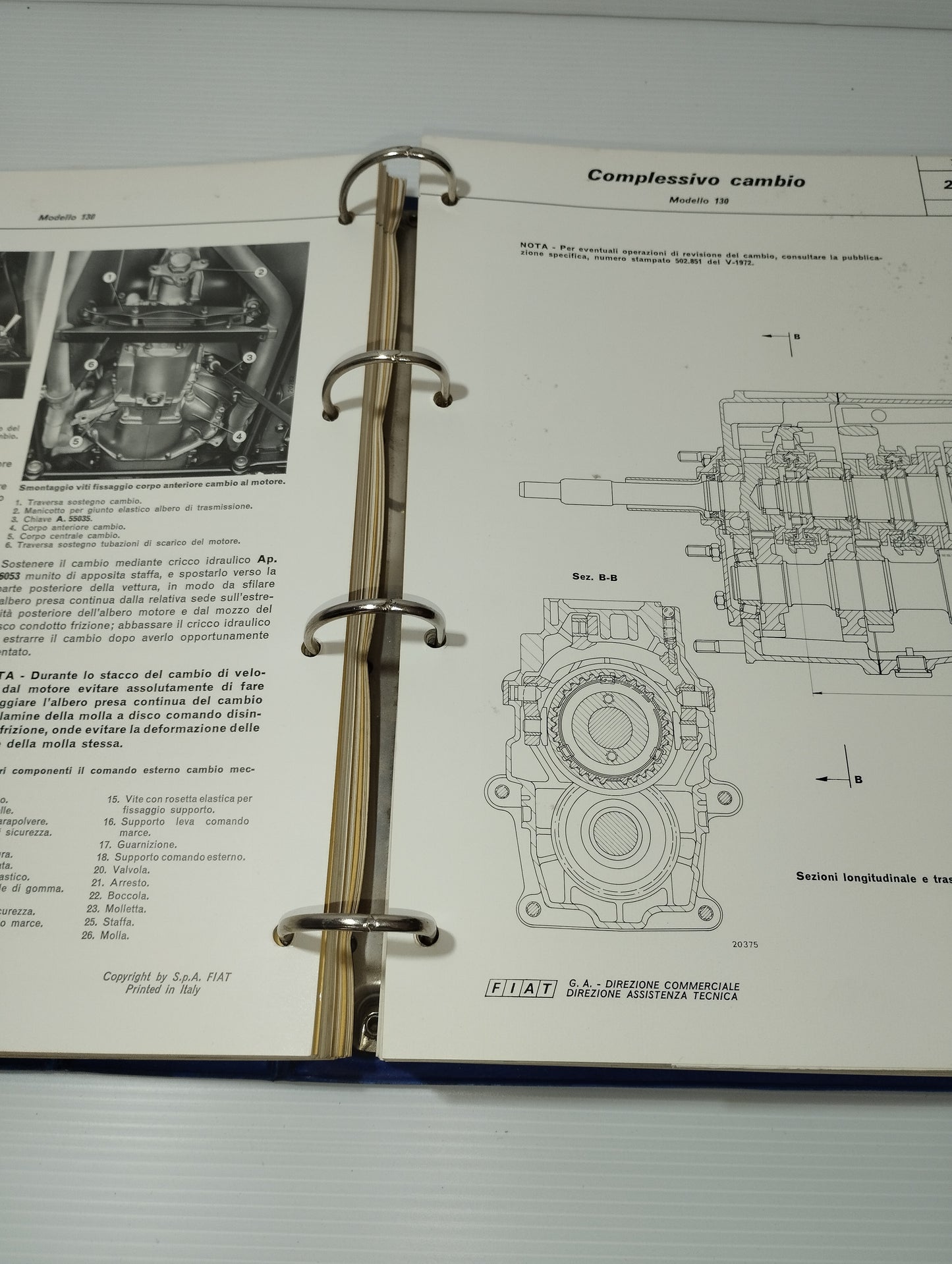 Manuale Fiat 130 Norme Per Le Riparazioni
Originale Anni 70
Completo