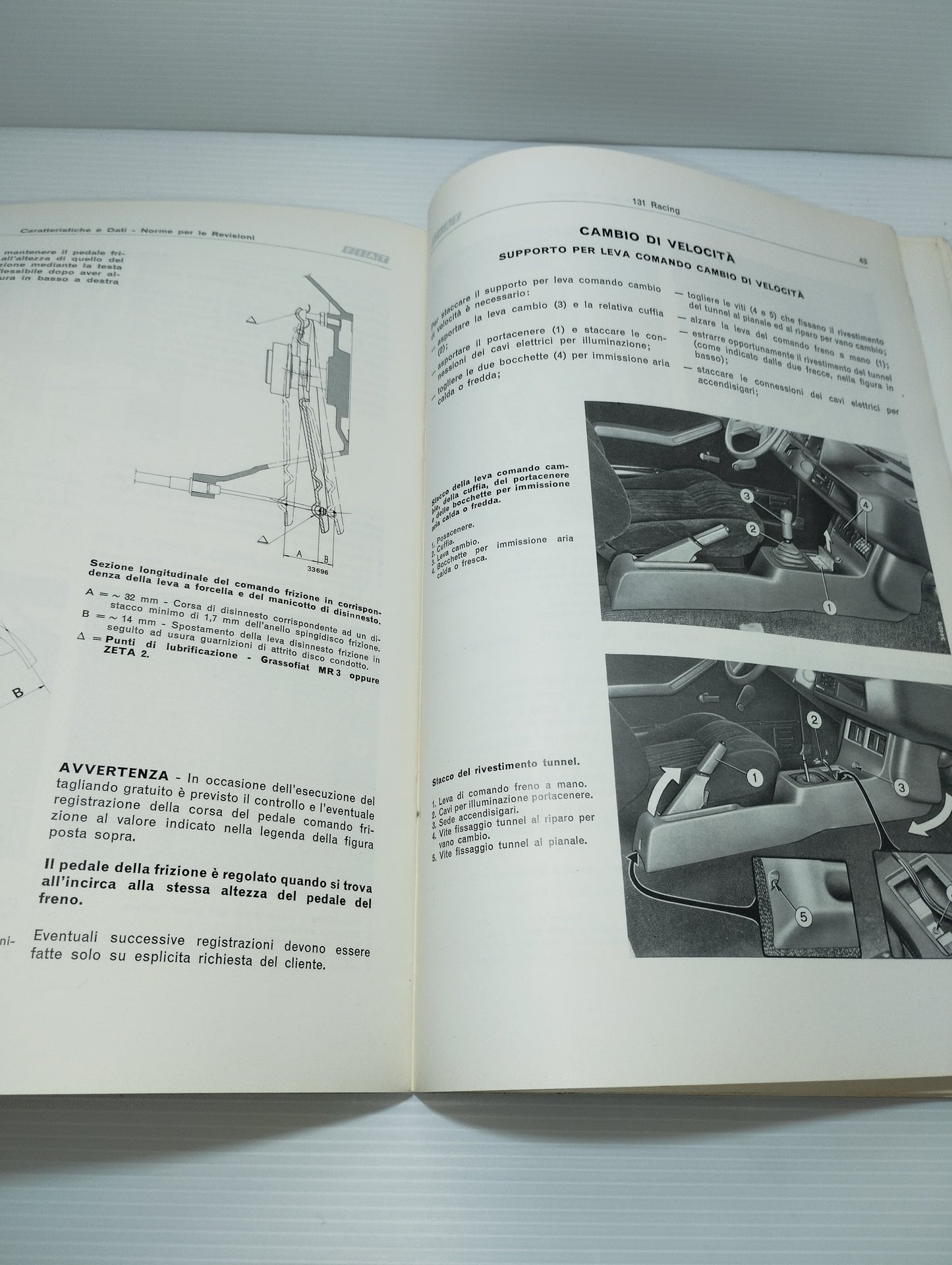 Manuale Fiat 131 Racing
Caratteristiche e dati Norme per le revisioni
Originale Anni 70