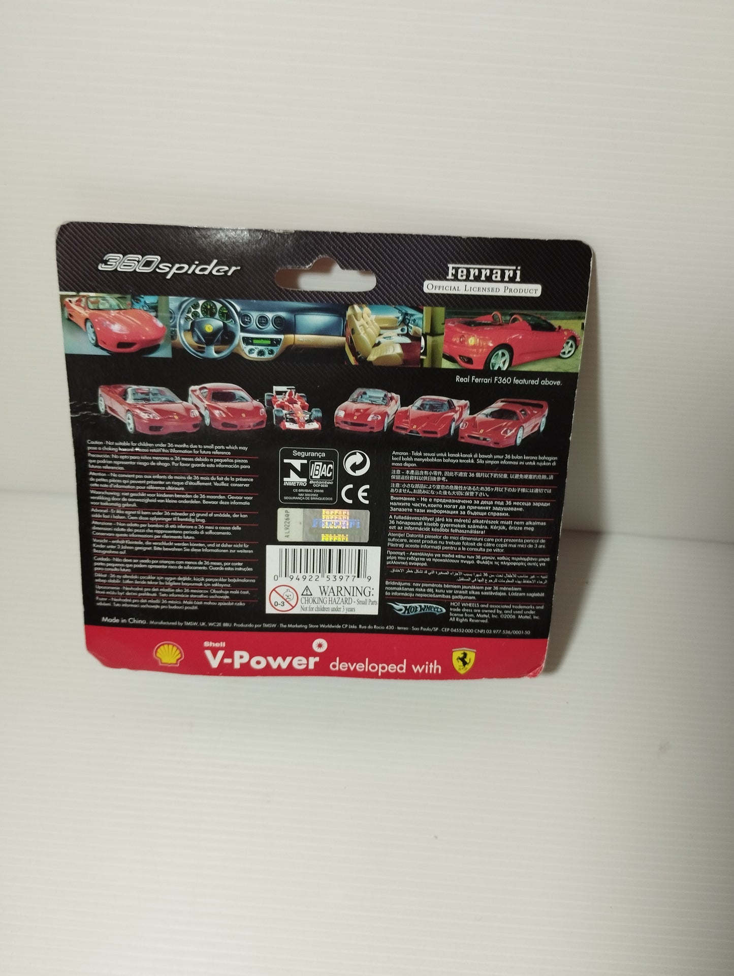 Ferrari 360 Spider Shell V-Power Hot Whells
Scala 1:38