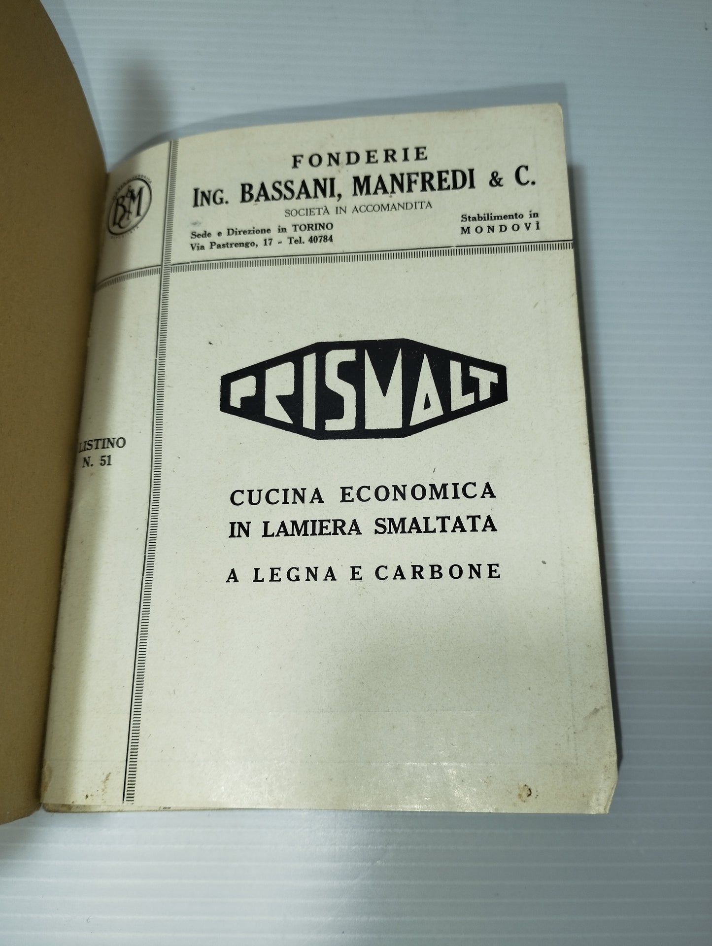 Fonderie Bassani Manfredi Antico Listino Catalogo