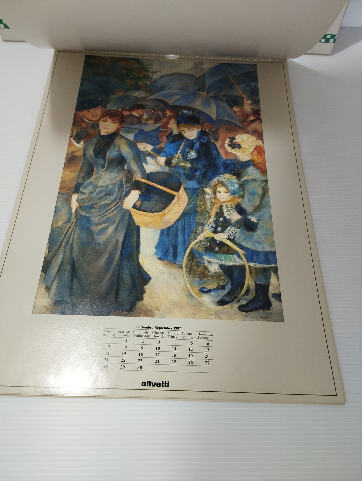 Olivetti Calendario 1987 Pierre Auguste Renoir