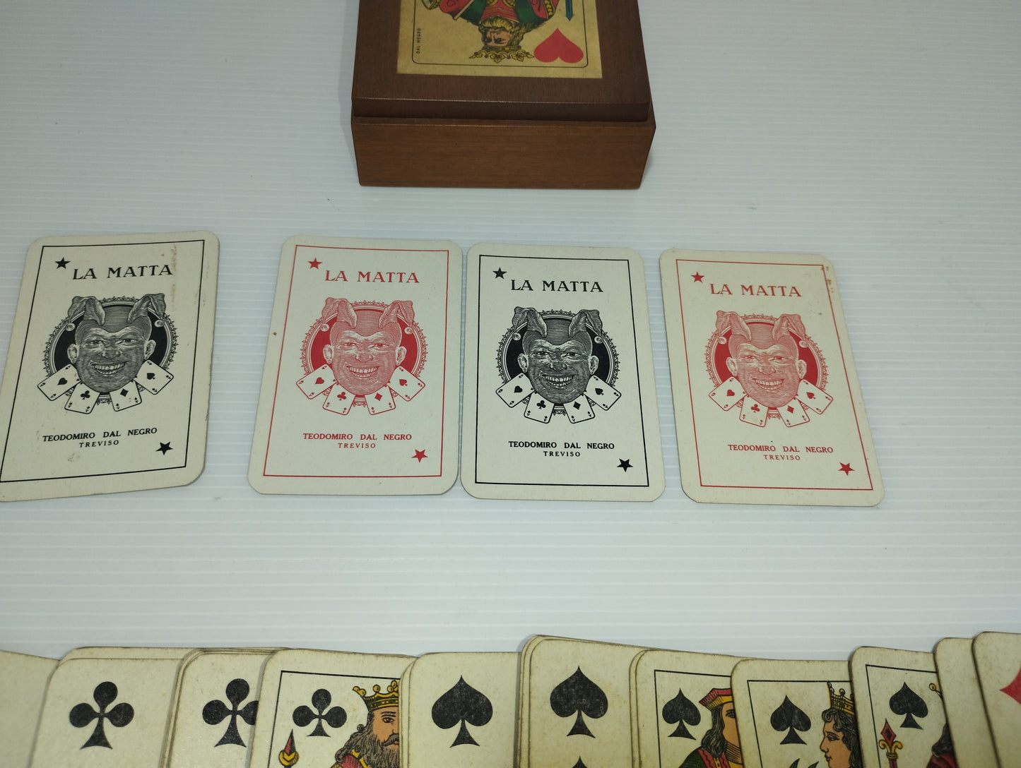 Dal Negro Carte Da Gioco Vintage Con Cofanetto In Legno