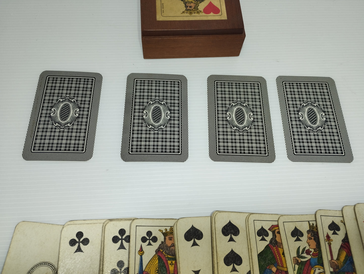 Dal Negro Carte Da Gioco Vintage Con Cofanetto In Legno