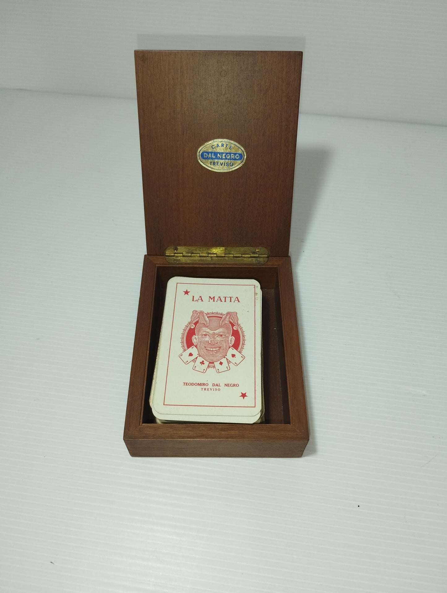 Dal Negro Carte Da Gioco Vintage Con Cofanetto In Legno