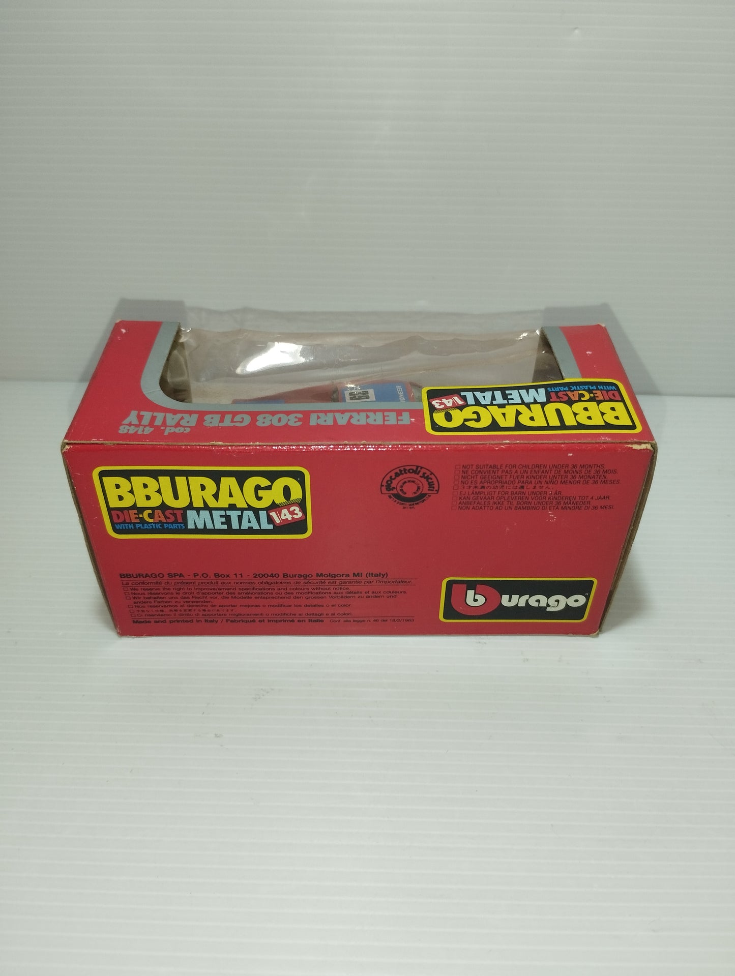 Ferrari 308 GTB Rally Bburago
Scala 1:43
Cod.4148