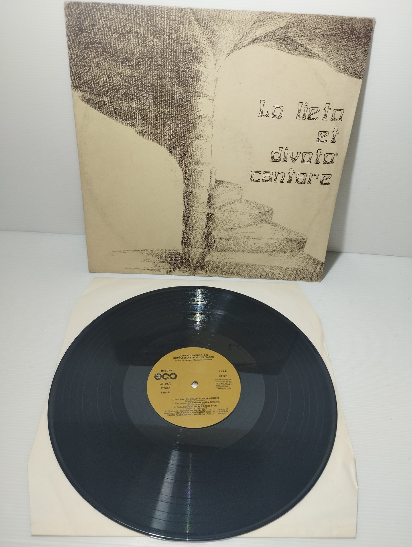 Lo Lieto Et Divoto Cantare Coro Polifonico di Varzo LP 33 Giri