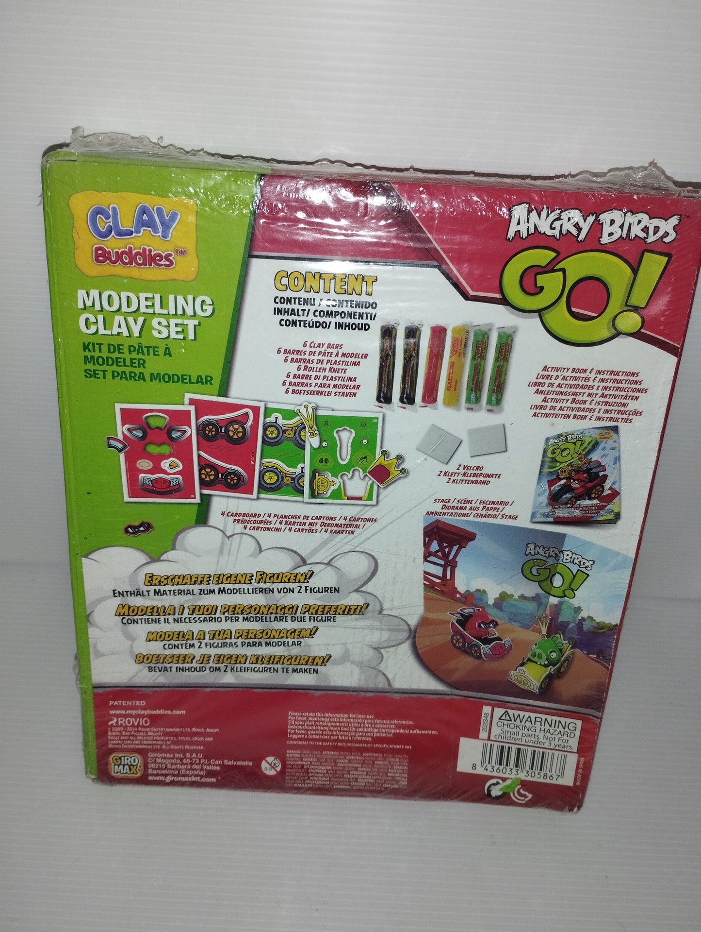 Angy Birds Go Modeling Clay Set
Pasta da gioco da modellare