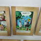 Collezione 5 Quadretti Con Cartoline Fumetto Vintage