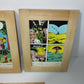 Collezione 5 Quadretti Con Cartoline Fumetto Vintage