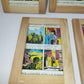 Collezione 5 Quadretti Con Cartoline Fumetto Vintage