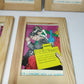 Collezione 5 Quadretti Con Cartoline Fumetto Vintage