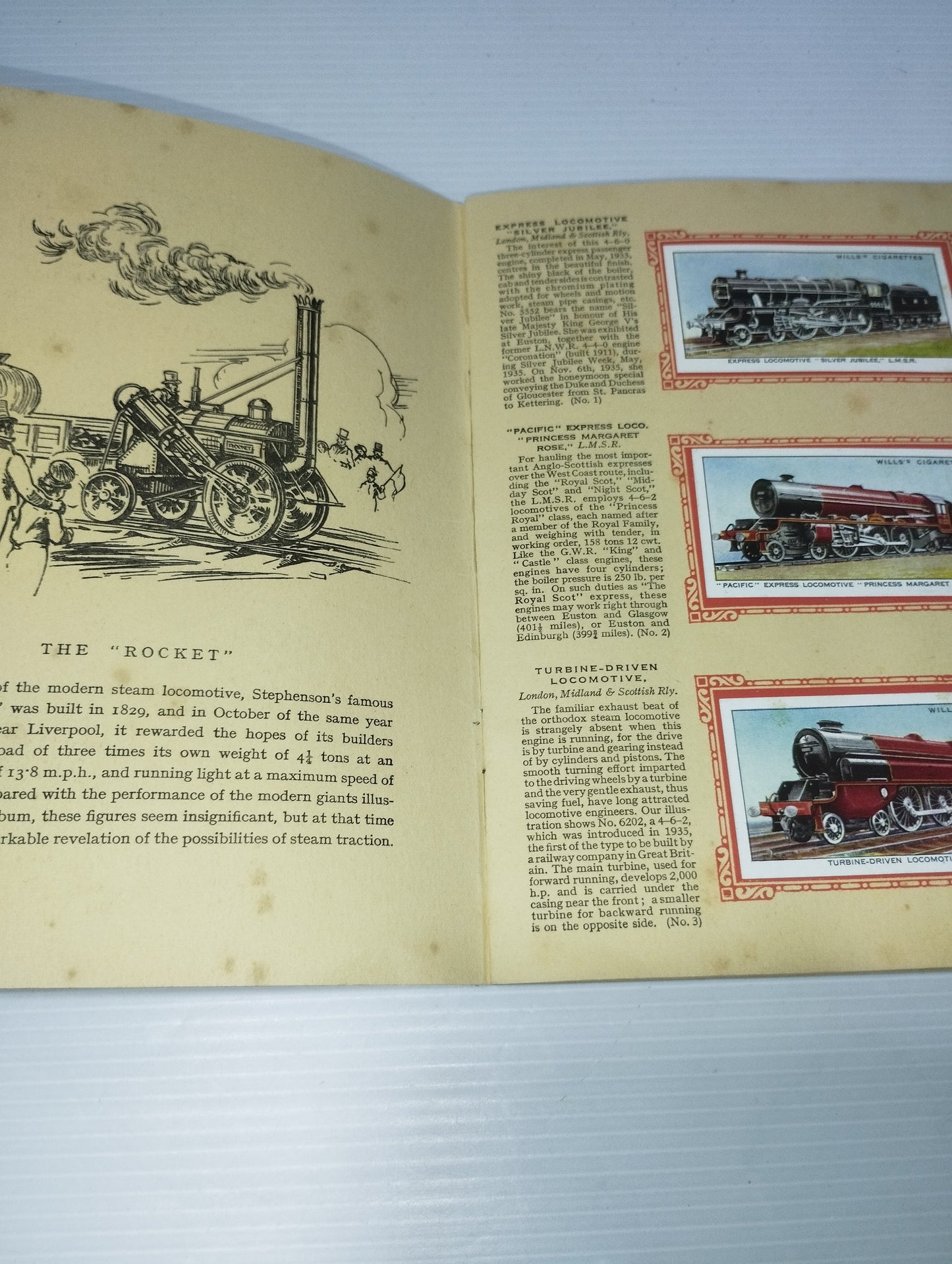 Locomotive Antico Album Figurine Prodotto da W.D.&H.O.WILLS Cigarettes