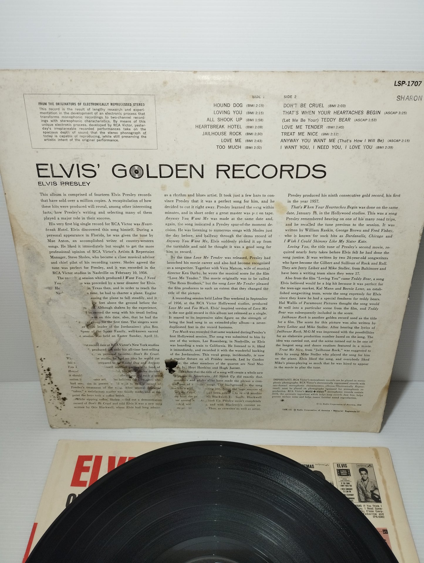 Elvis' Golden Records Elvis Presley
Edito da RCA Victor LSP 1707
Stampa Americana Stereo