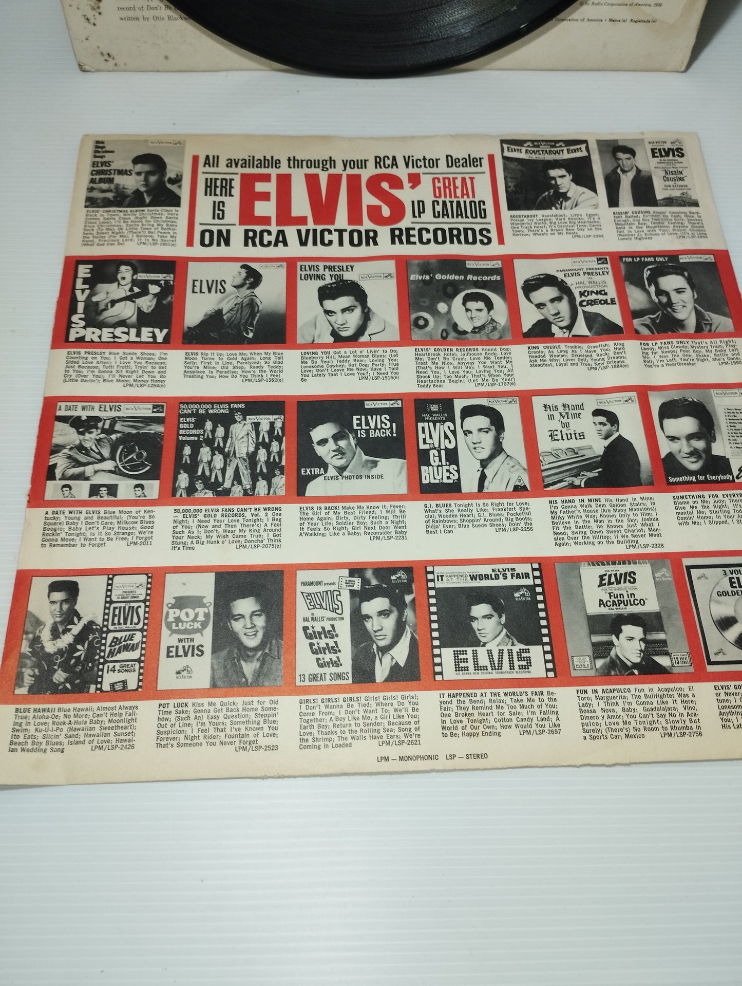 Elvis' Golden Records Elvis Presley
Edito da RCA Victor LSP 1707
Stampa Americana Stereo