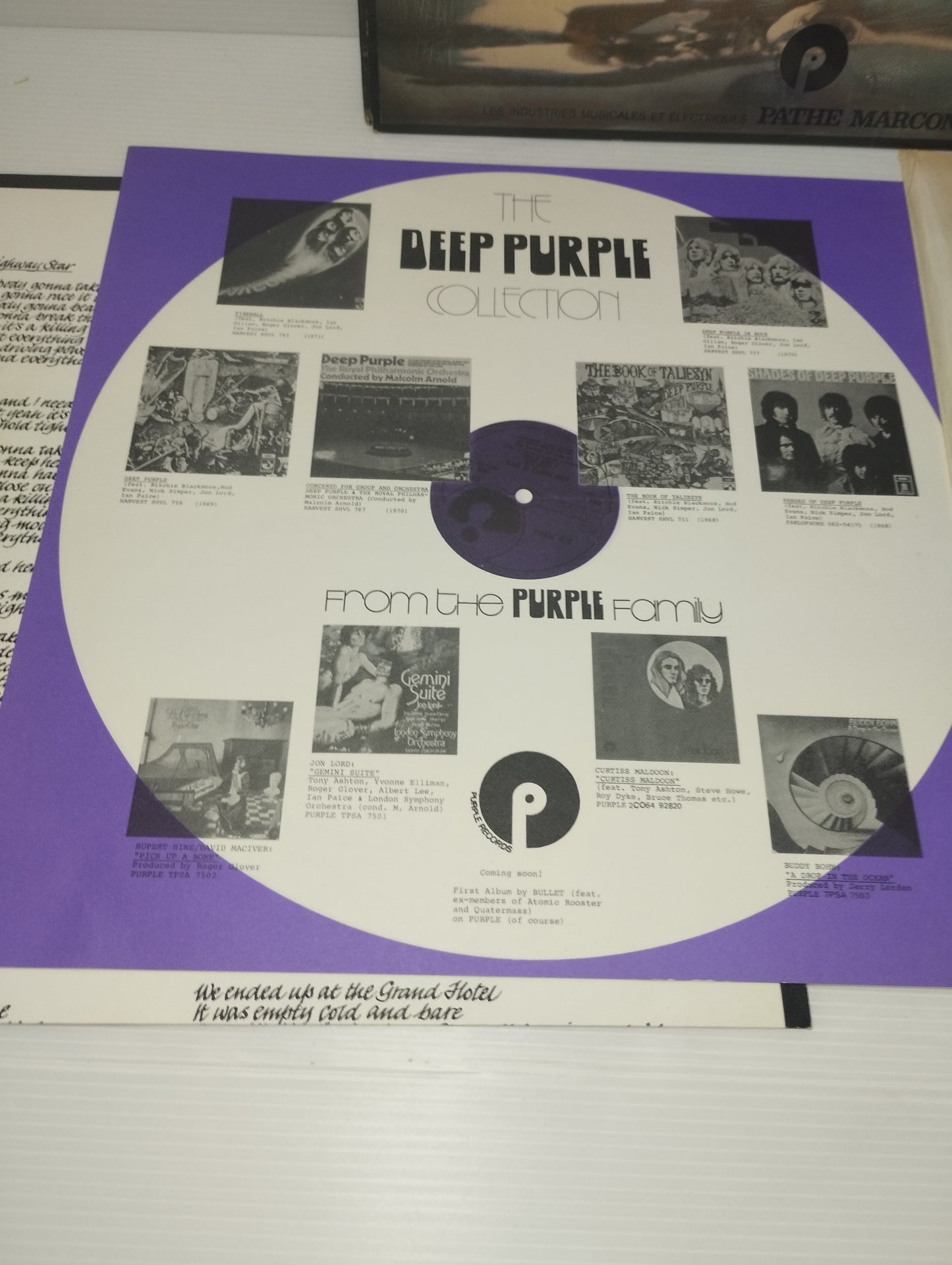 Machine Head Deep Purple LP 33 Giri Edito da Pathe Marconi cod.2 C 064-93261