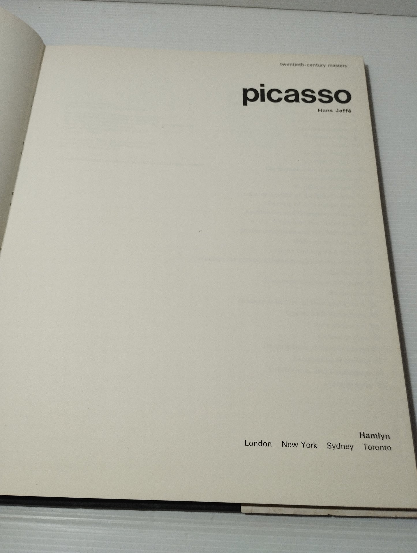 Picasso Hans Jaffė libro